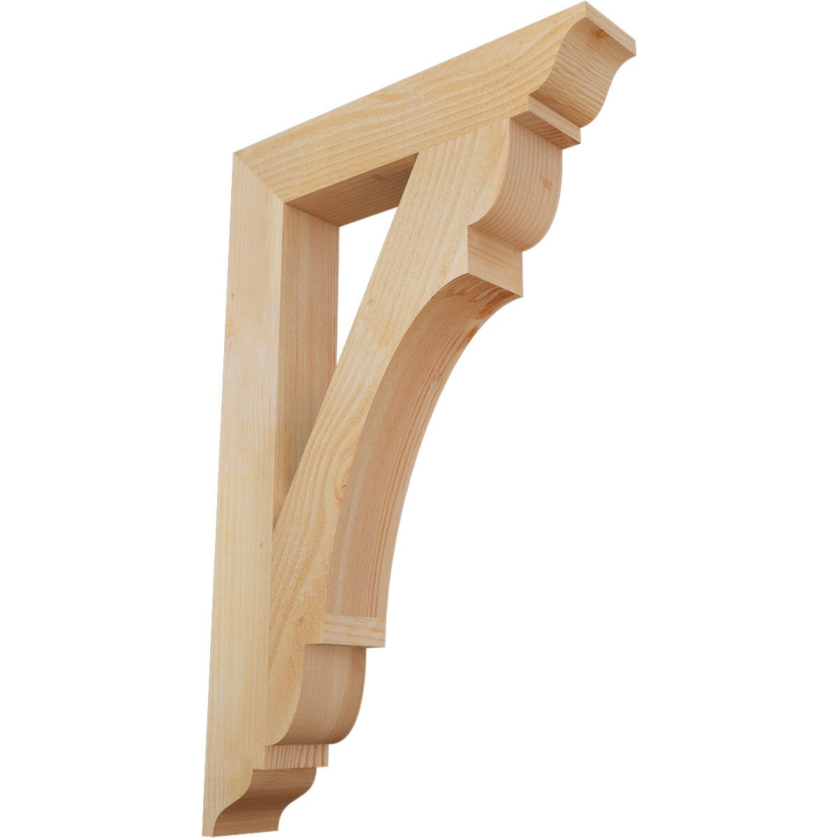 Ekena Millwork BKT04X22X34OLY01RDF Olympic traditional rough sawn 4-in x 22-in x 34-in Douglas fir Brown Wood Standard bracket