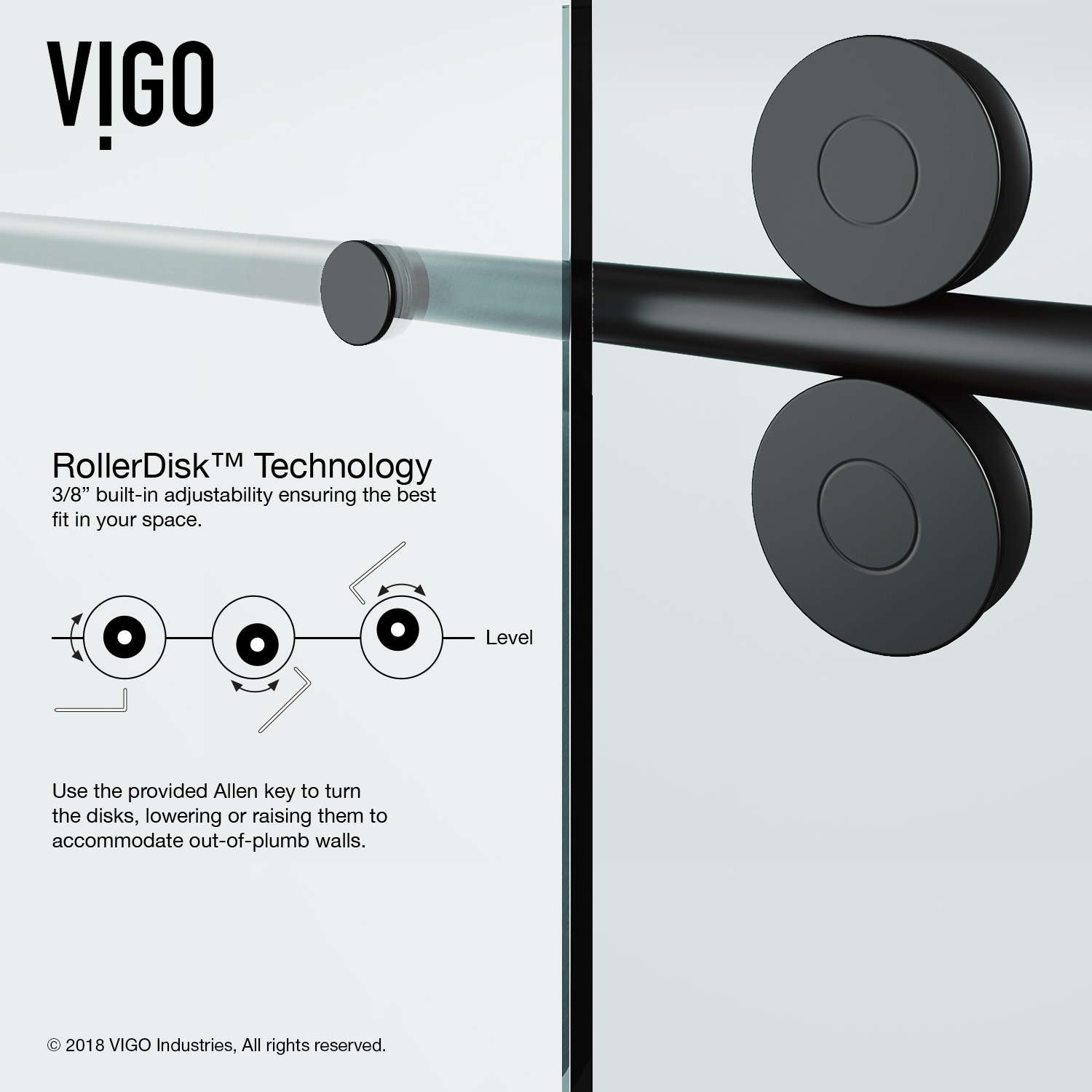 VIGO VG6041MBCL6066 Bathtub-Doors - View #10