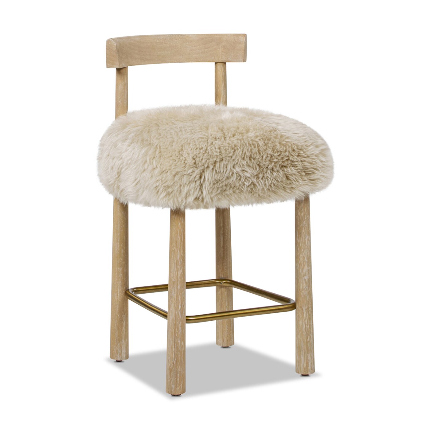 Jennifer Taylor Home Natural Blonde 19 H Bar height Upholstered ...