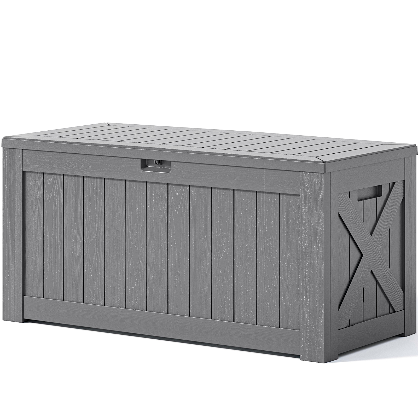 Patiowell WES-PSB24-0432A-DGY 120-Gallon Gray Plastic Deck Box