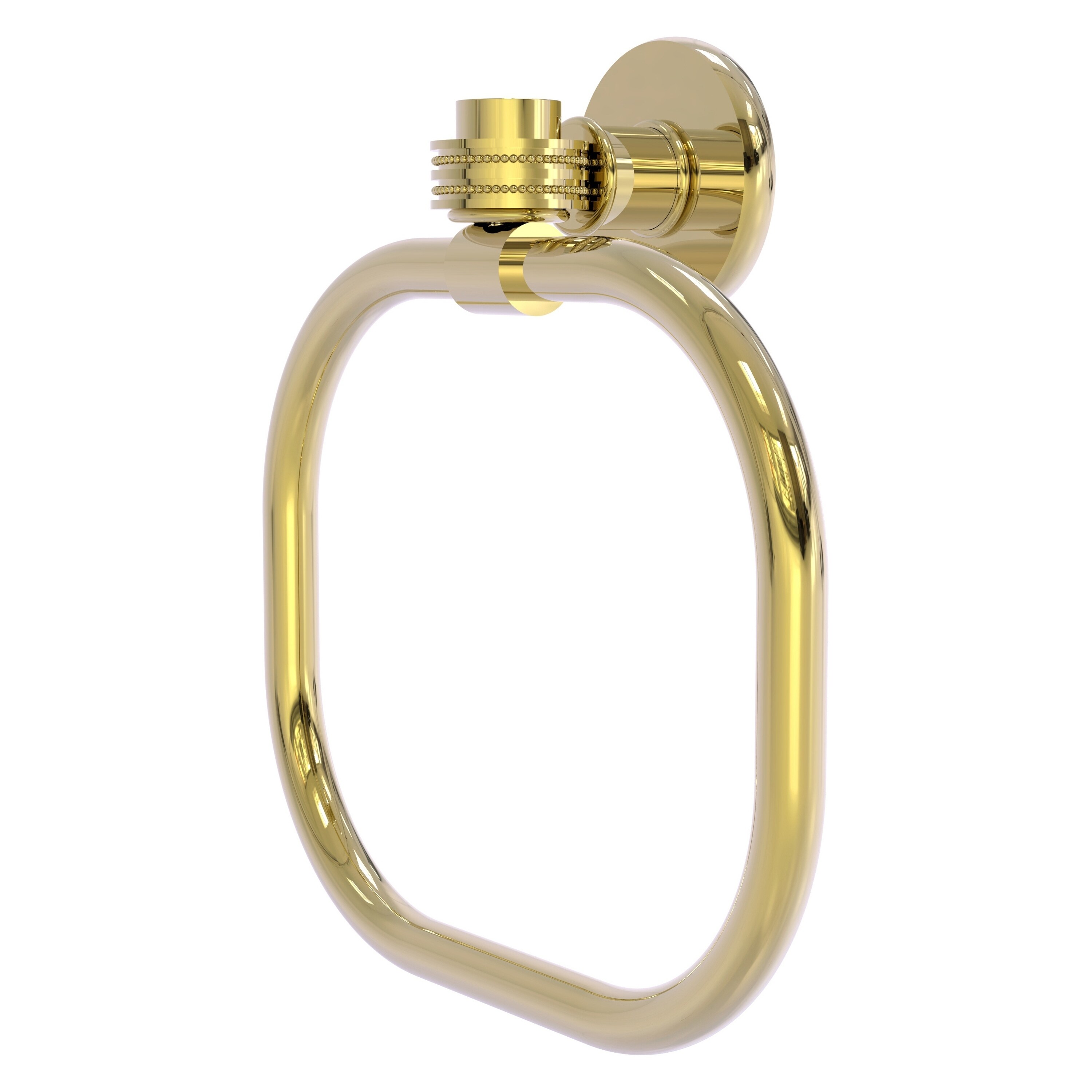 Allied Brass 2016D-UNL Continental Unlacquered Brass Wall mount Single Towel Ring
