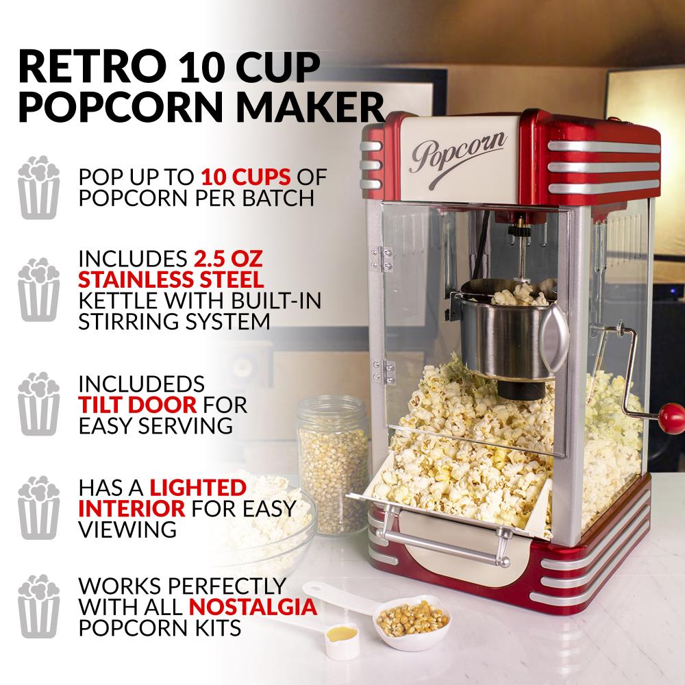 4072 LETTUCE EAT ® Cinema Style Retro Style Kettle Popcorn Maker 
