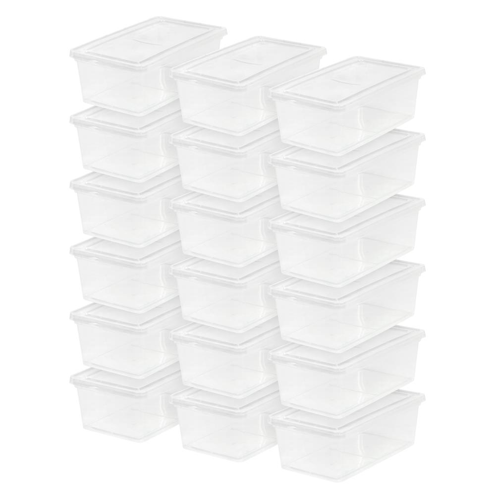 IRIS 5-Pack File Box Medium 1-Gallons (4-Quart) Clear Tote with Standard  Snap Lid