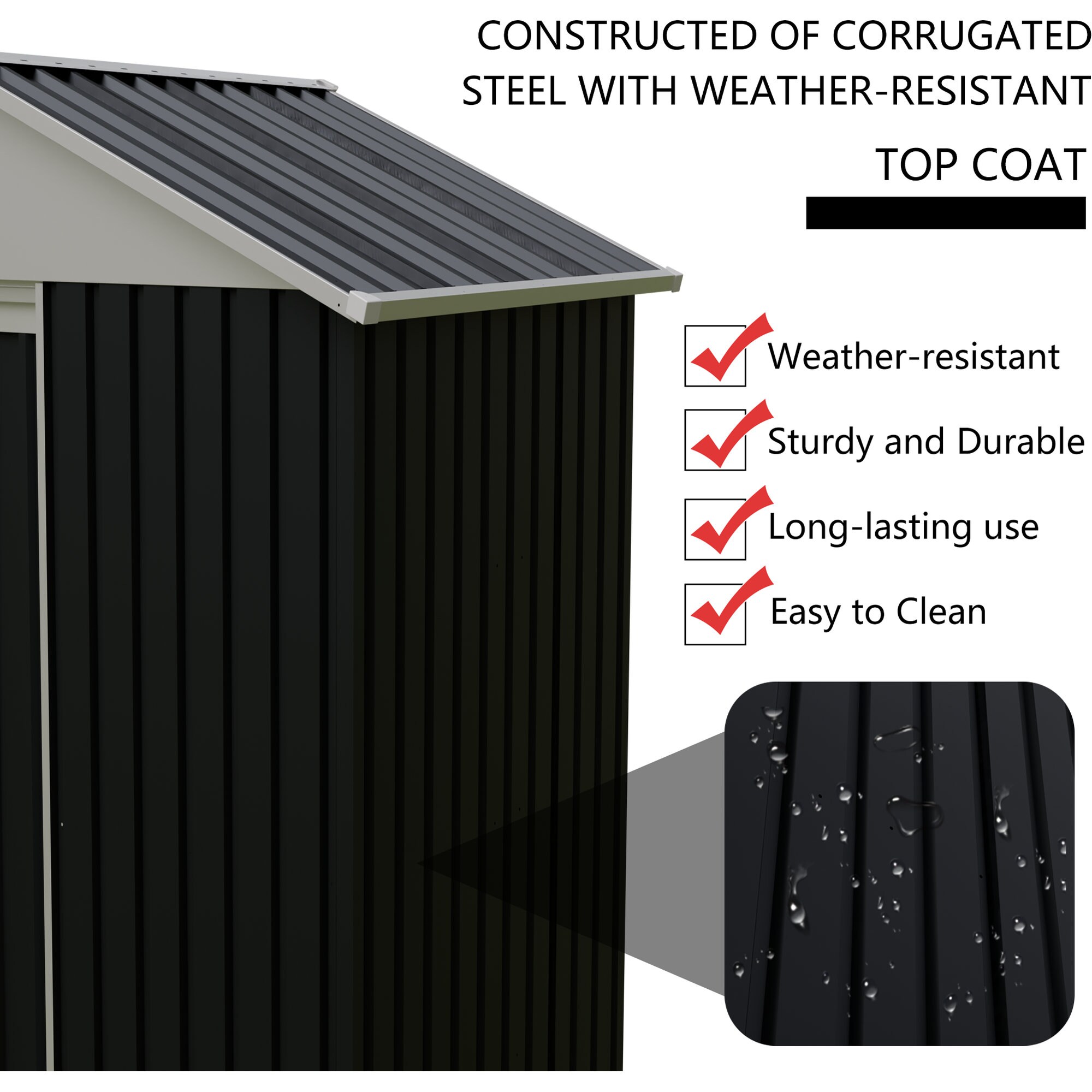 Afoxsos LAF0205S45 Metal-Storage-Buildings-Sheds - View #6