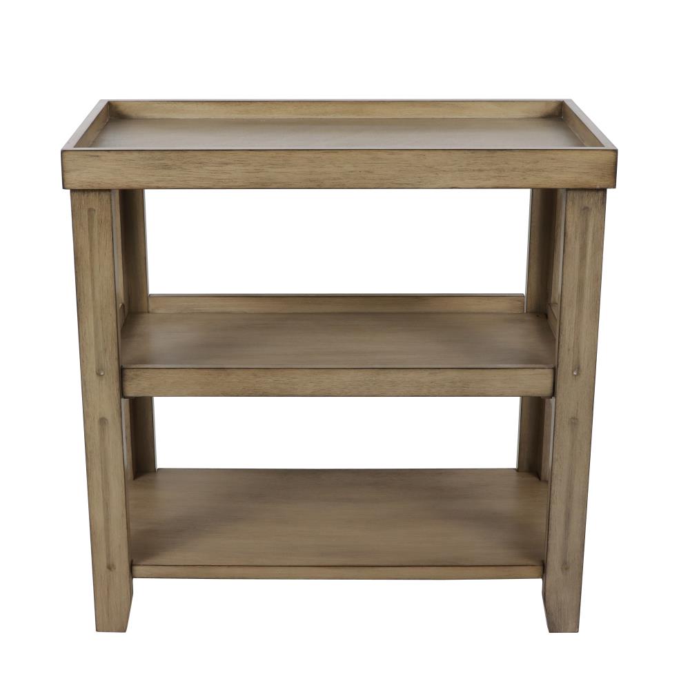 Decor Therapy FR11057 24-in W x 24-in H Mahogany Wood Rustic End Table with Storage Assembly Required