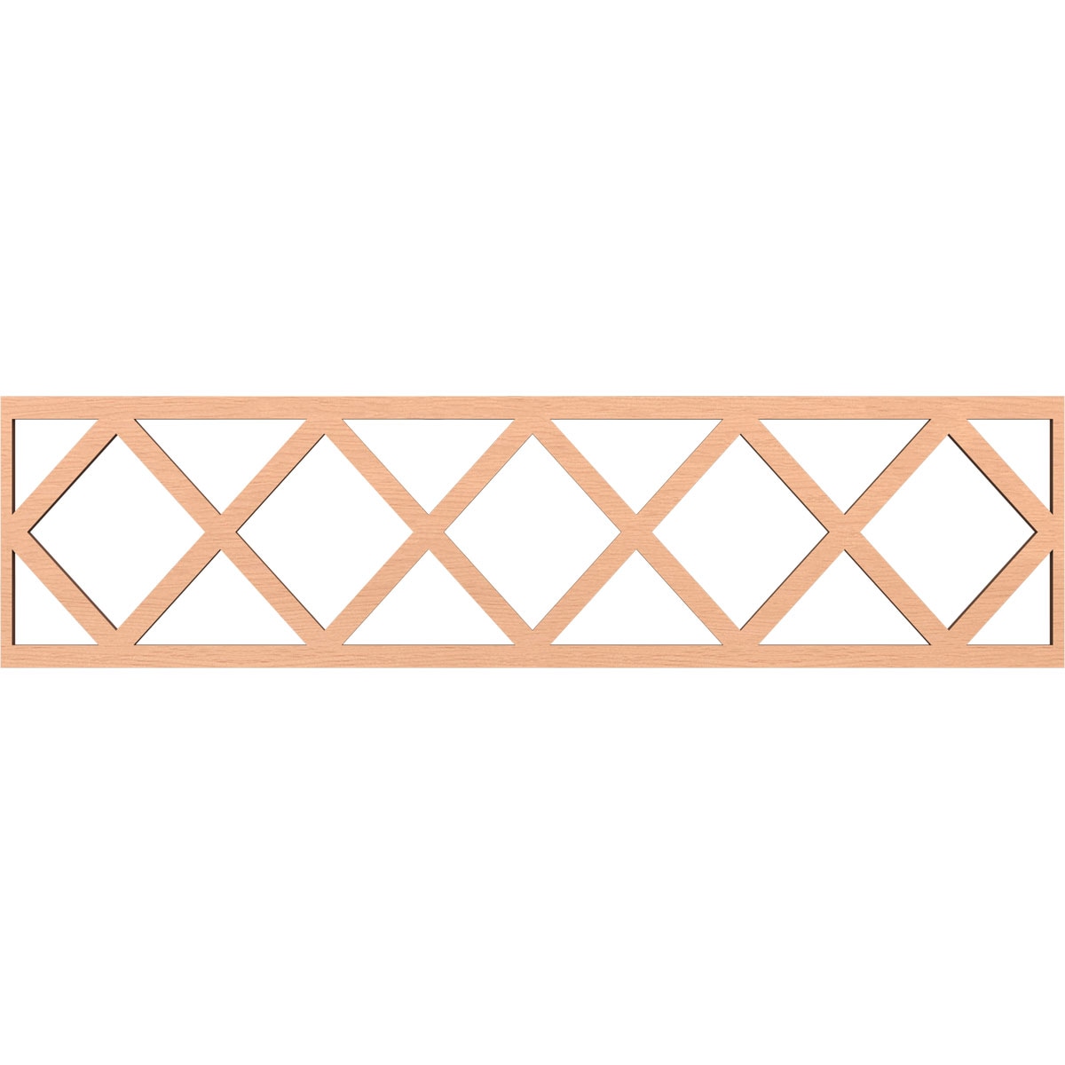 Ekena Millwork MLDB12X47WOLAL Wolford Fretwork Flat Trim 12-in x 3.92-ft Alder Brown Unfinished 2155967 Pierced Wall Panel Moulding
