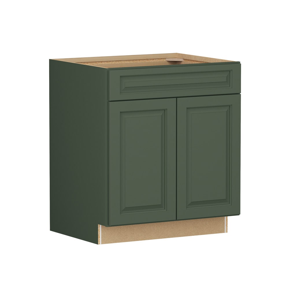 Shenandoah Stemson 30-in W x 34.5-in H x 24-in D Sage Painted Sink Base Fully Assembled Cabinet Raised Panel Raised panel