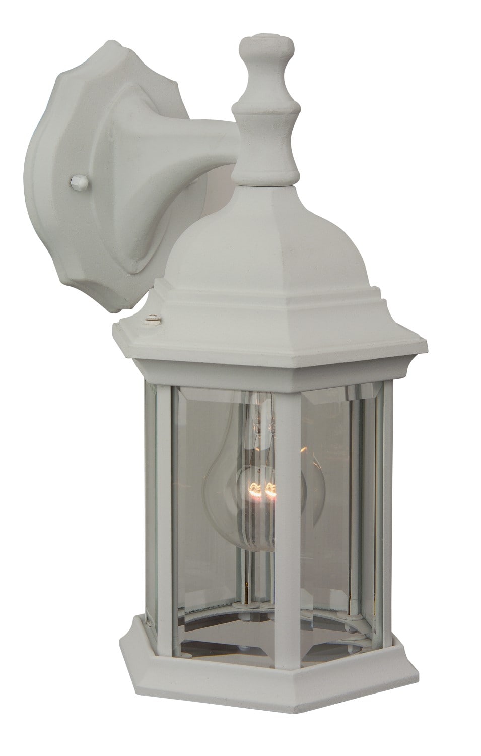 Craftmade Z294-TW Hex Style 1.0 -Light 12.13-in H White Hardwired Outdoor Wall Light