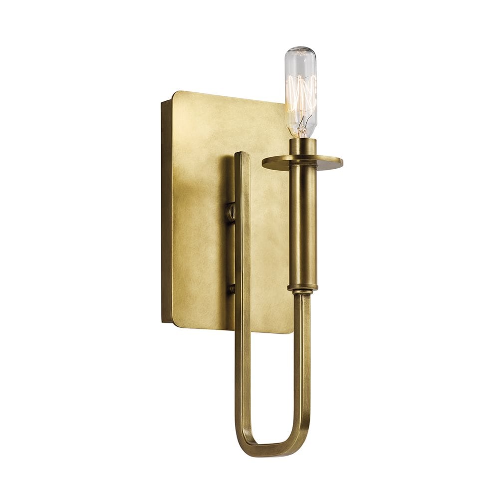 Kichler 43363NBR Alden 5.0-in W 1 -Light Brass Wall Sconce