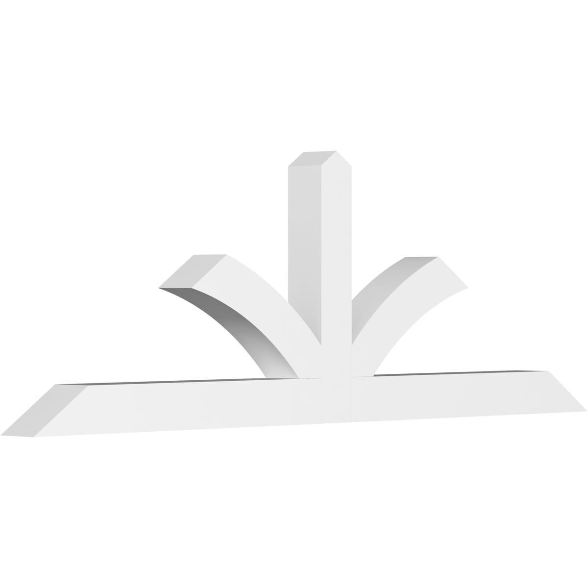 Ekena Millwork GBP072X24X0404RIC00 Richland White PVC Gable bracket
