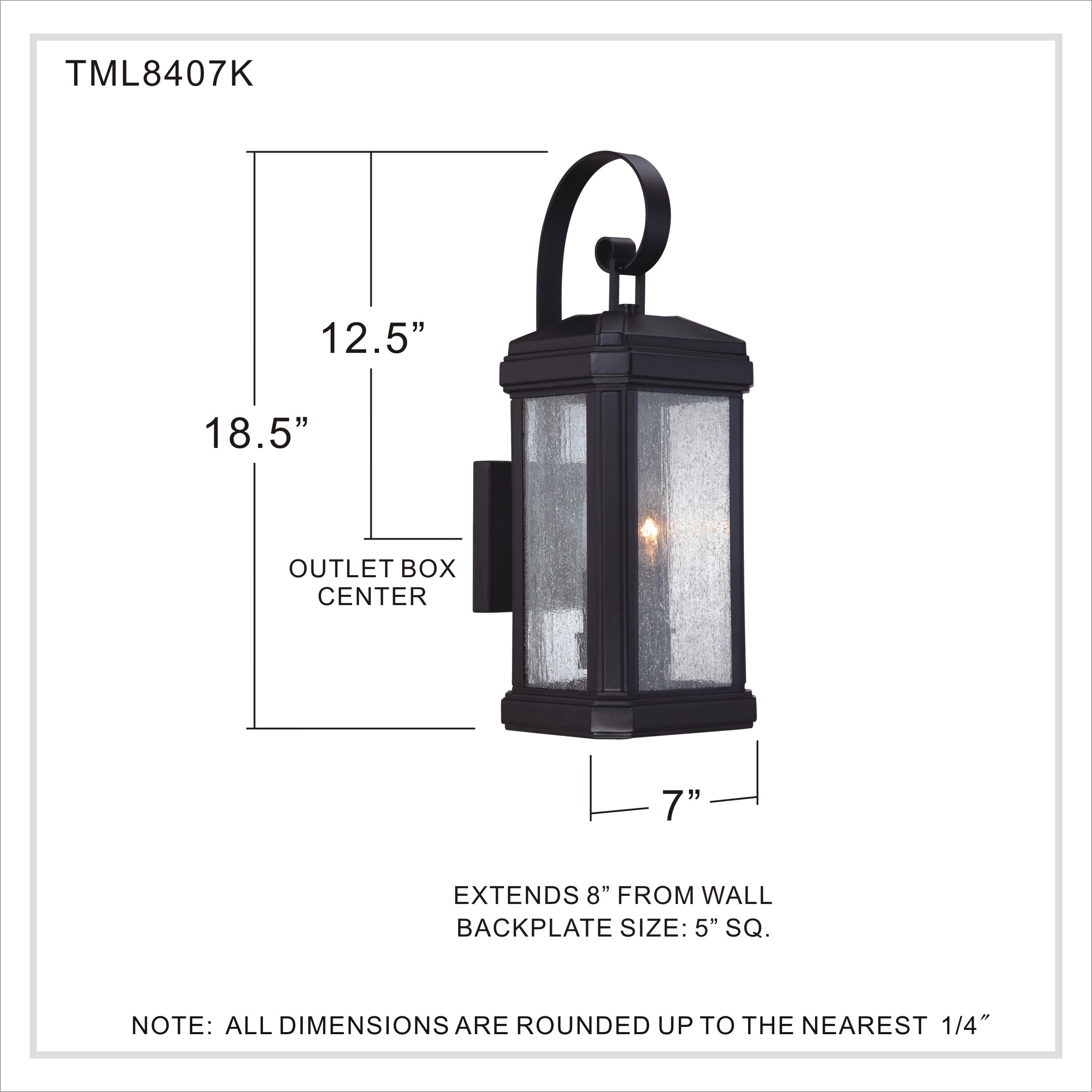 Quoizel Trumbull 2 Light 18 In Mystic Black Outdoor Wall Light At