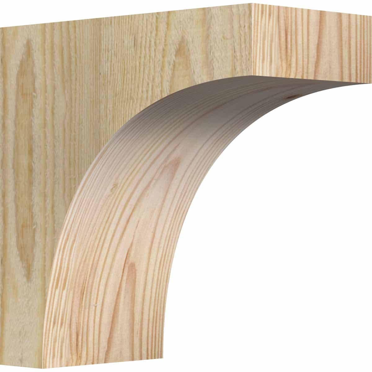 Ekena Millwork COR04X08X08HUN00RDF 4-in x 8-in x 8-in Huntington Unfinished Douglas fir Wood Paintable/Stainable Corbel