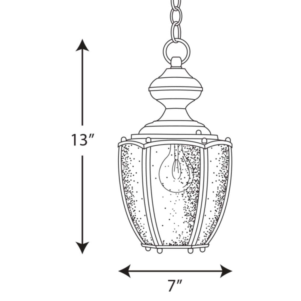 Antique Bronze Glass LED Hanging Lantern