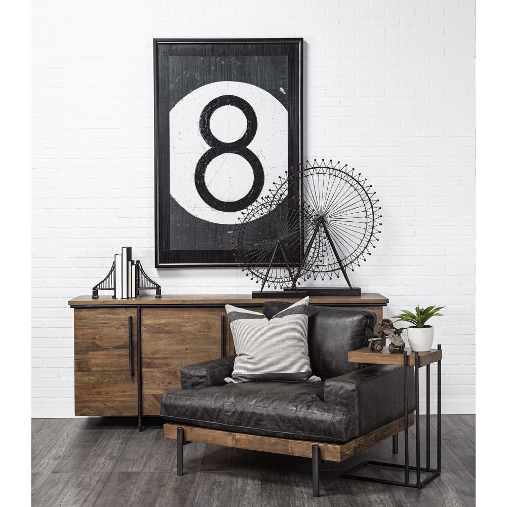 Industrial Black Metal Suspension Bridge Bookends Set