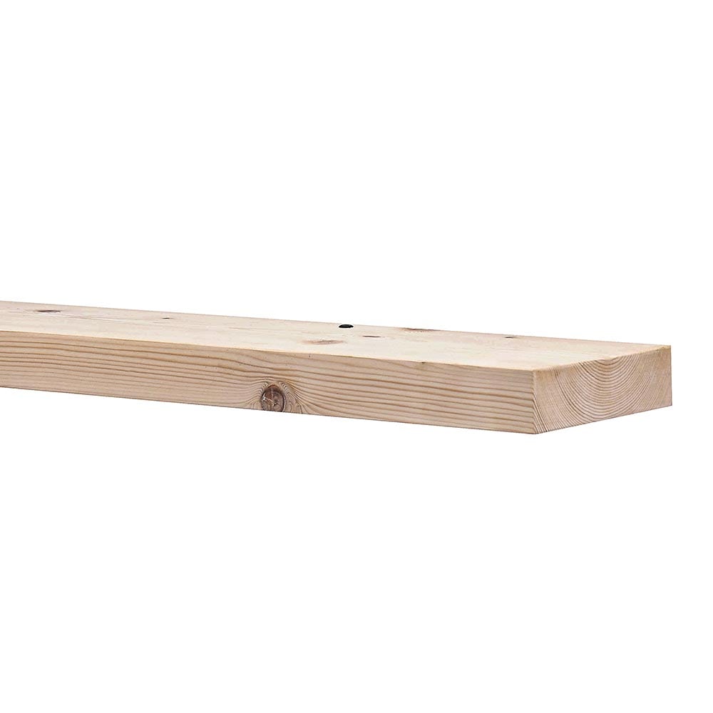 Modern Ember ALMA-PINE-36-UN 36-in W x 2-in H x 8-in D Alma Unfinished Pine Modern Fireplace Mantel