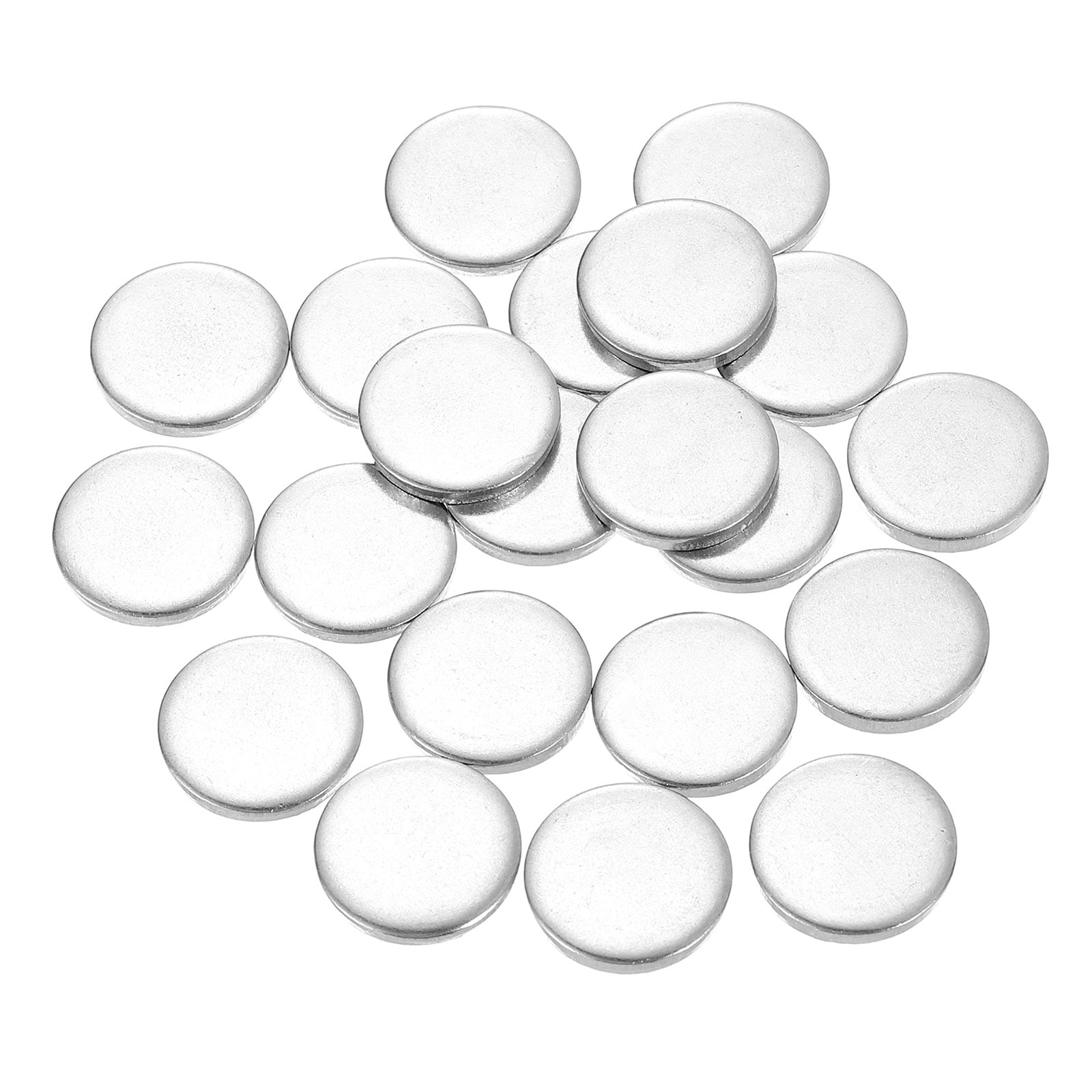 Unique Bargains 50pcs Stainless Steel Disc 5/8inch(16mm) Dia 0.07inch(1.8mm) Thick 304 Stainless Steel Flat Round Sheet Blank Round Circle Plate for Crafts Metal Stamping and Jewelry Making
