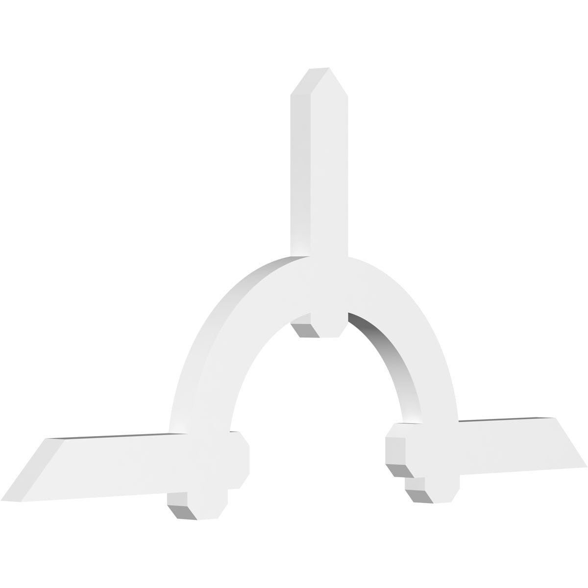 Ekena Millwork GBP060X30X0204ERI00 Ericson White PVC Gable bracket