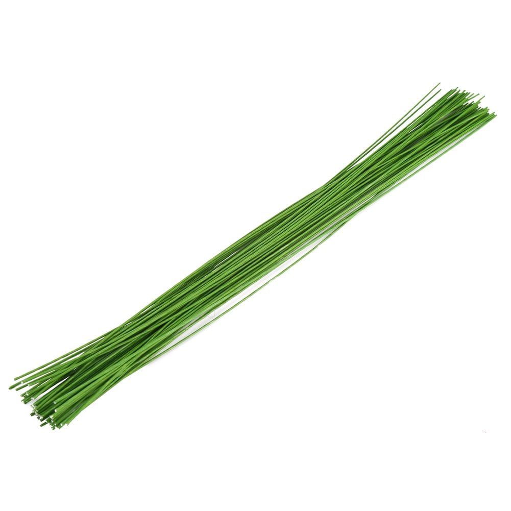 Vrbgify -  24 Gauge Green Floral Wire Paper Wrapped Stem Wires for Crafts Arrangements Bouquets C...