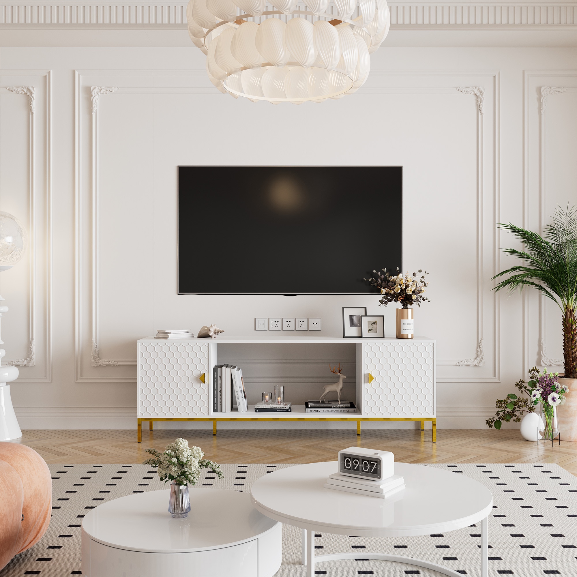 Clihome CL-TV01-WH-DSG Tv-Stands - View #7