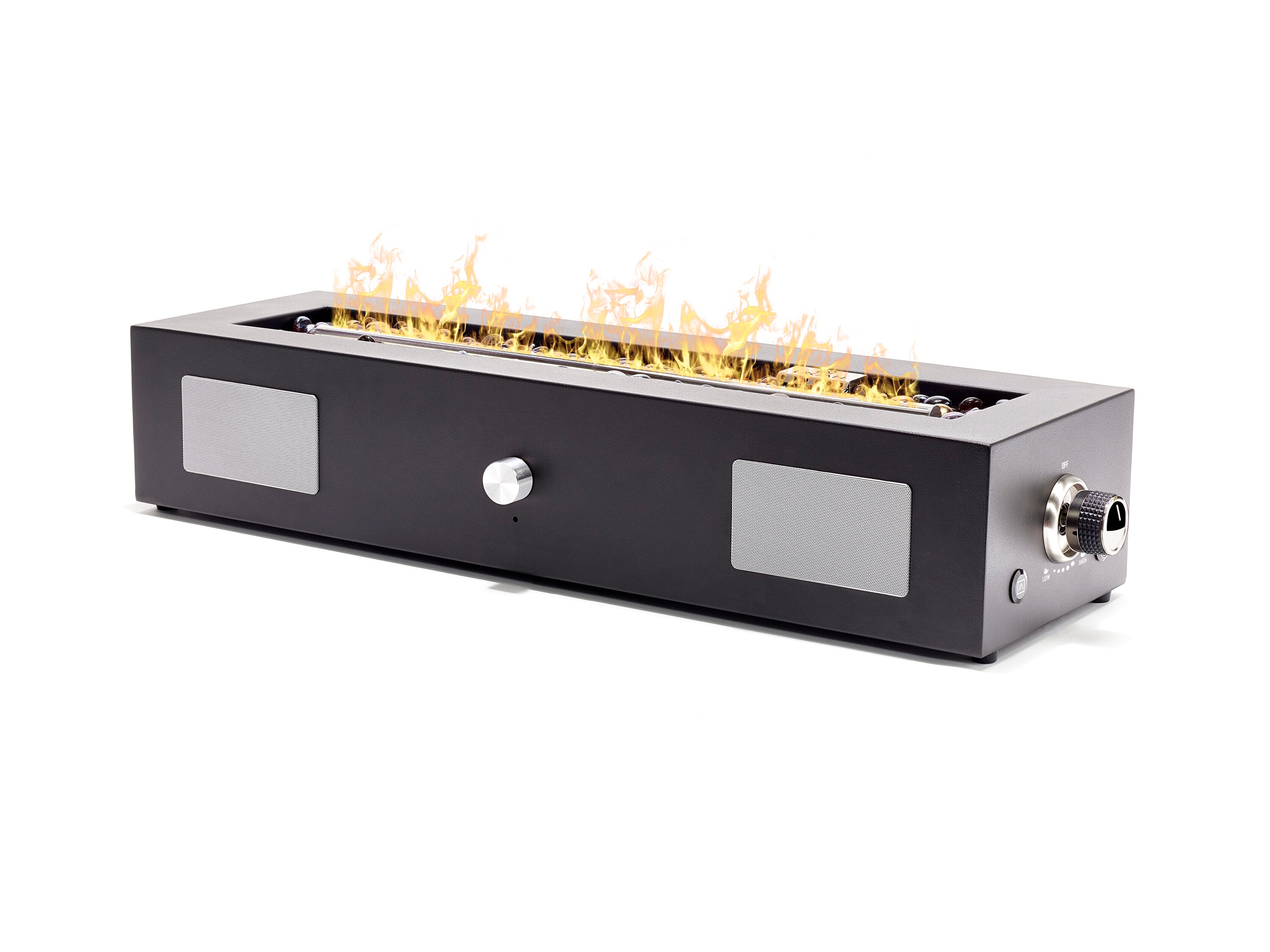 Ukiah TK-1028-CSC 11.6-Inches W Black Portable Steel Rectangle Tabletop Liquid propane Fire pit