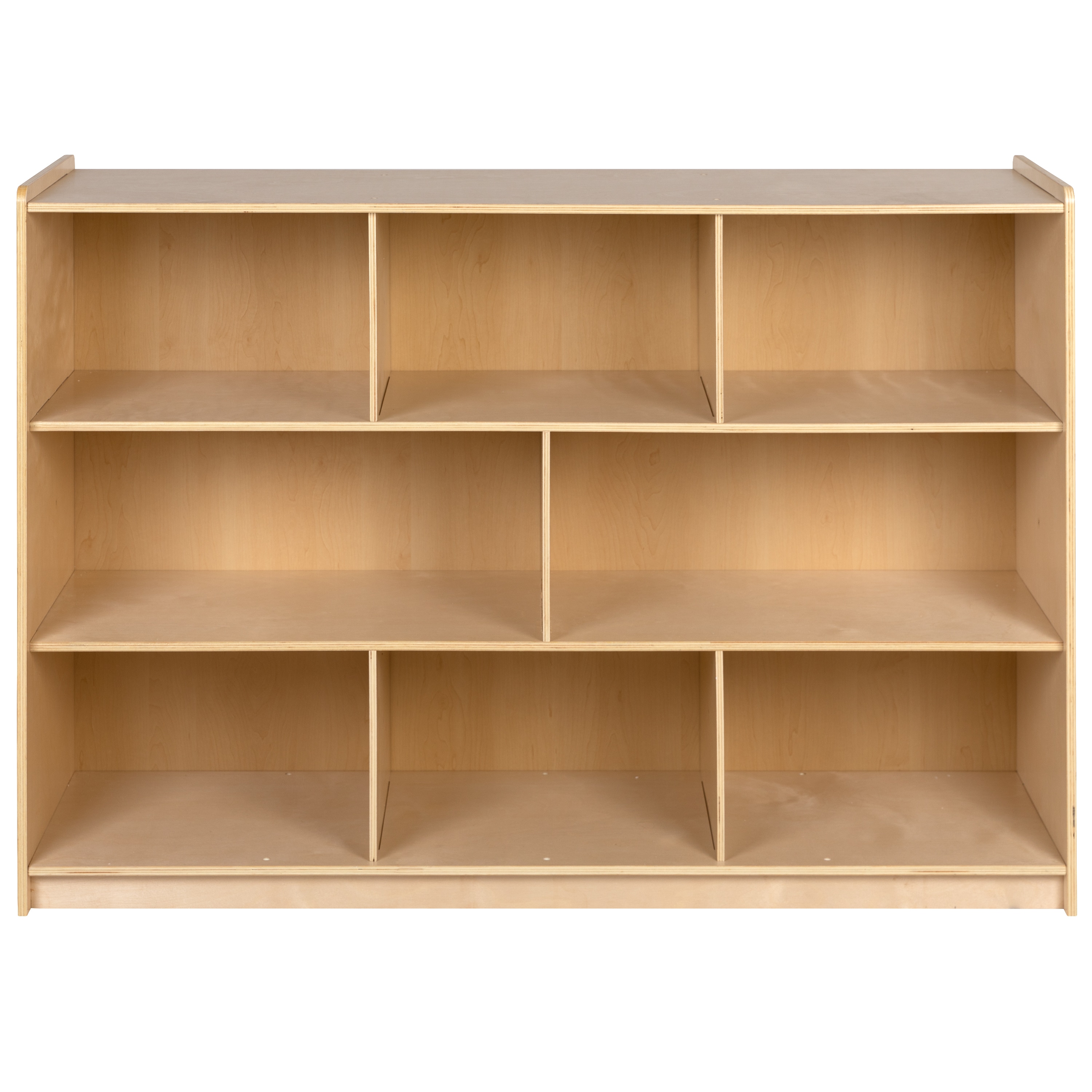 Natural Birch Wooden 8-Cube Kids Storage Cabinet
