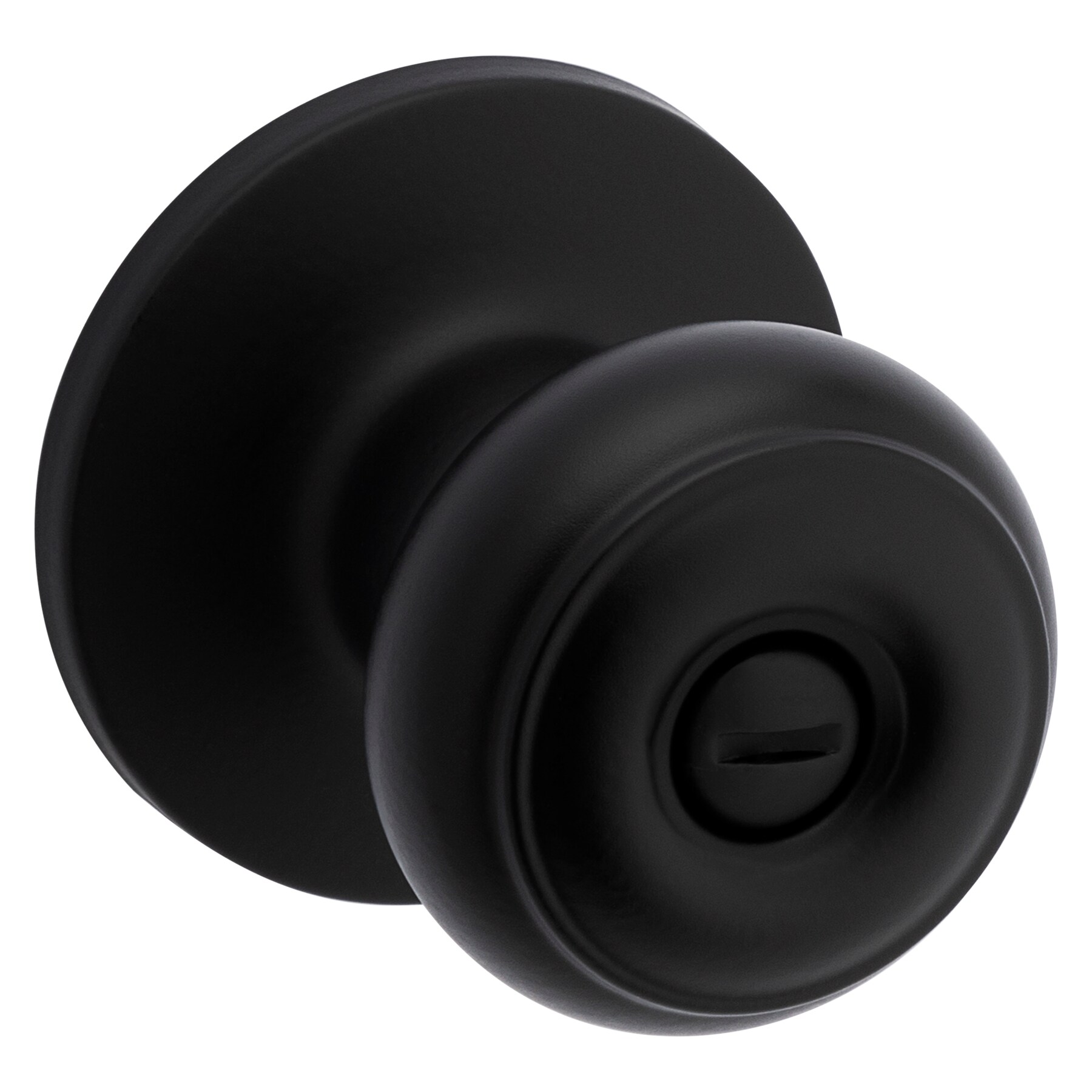 RELIABILT Rockbrook Matte Black Interior Bed/Bath Privacy Door Knob in ...