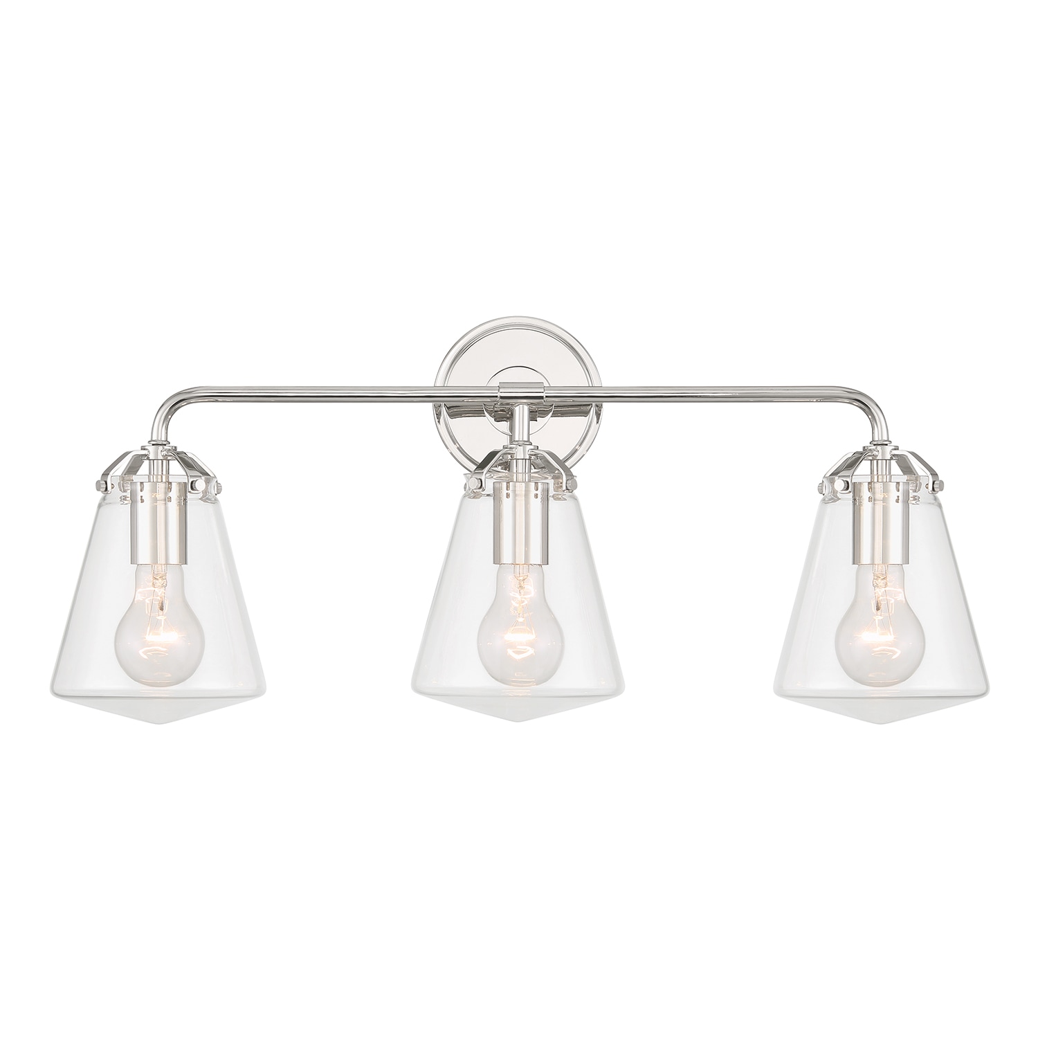 Crystorama VSS-7013-PN Voss 25-in 3 -Light Polished Nickel Transitional Vanity light