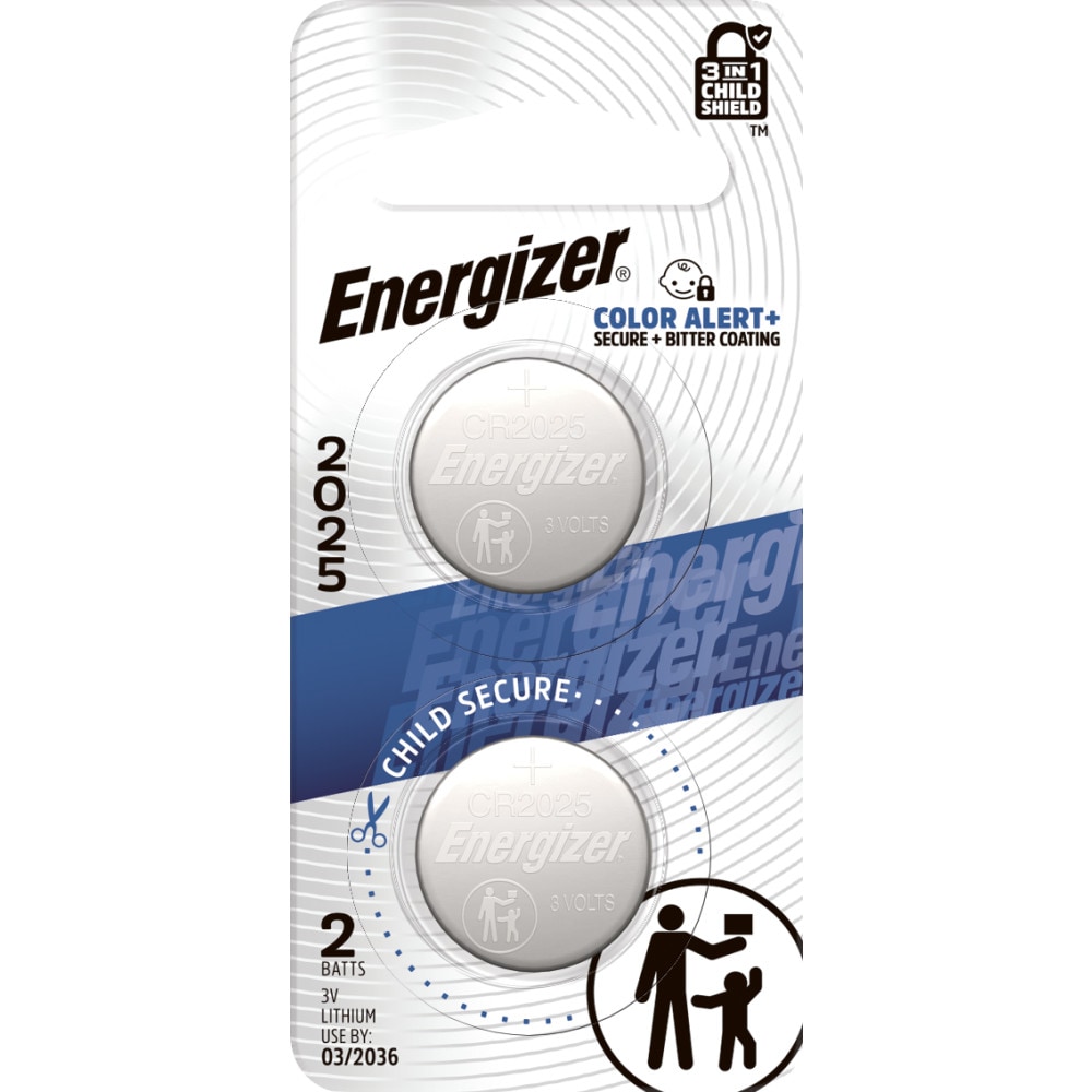 Energizer Lithium CR2025 Coin Batteries 2 -Pack #2025BP-2N