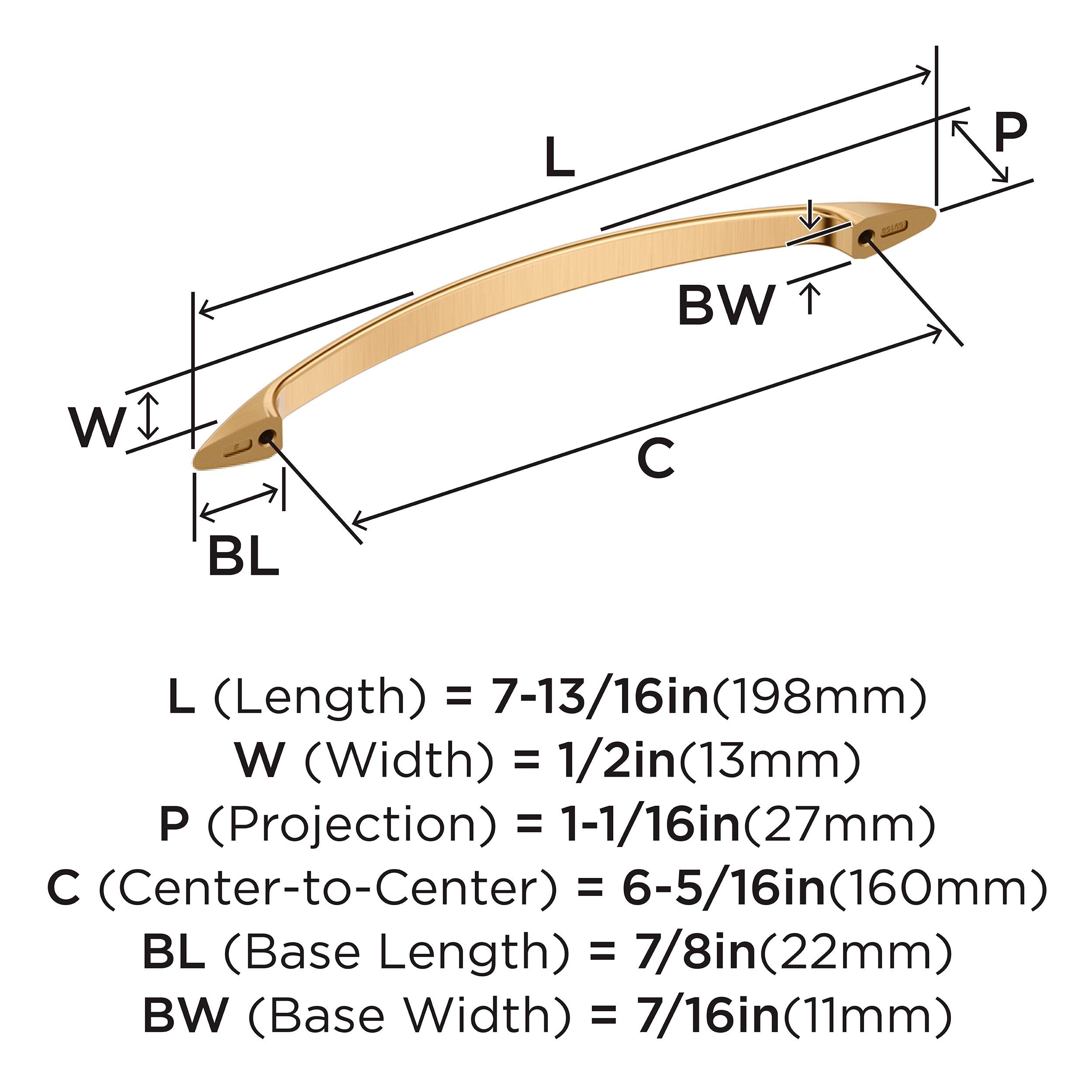 Amerock 25VMP69158CZ Cabinet-Pulls - View #3