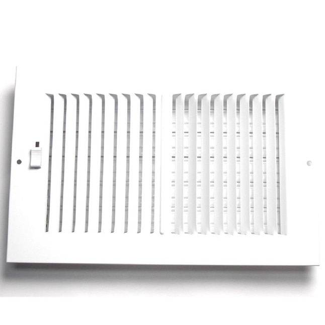 Accord 12-in x 6-in Aluminum 2-way Sidewall/Ceiling Register in White in  the Sidewall & Ceiling Registers department at Lowes.com