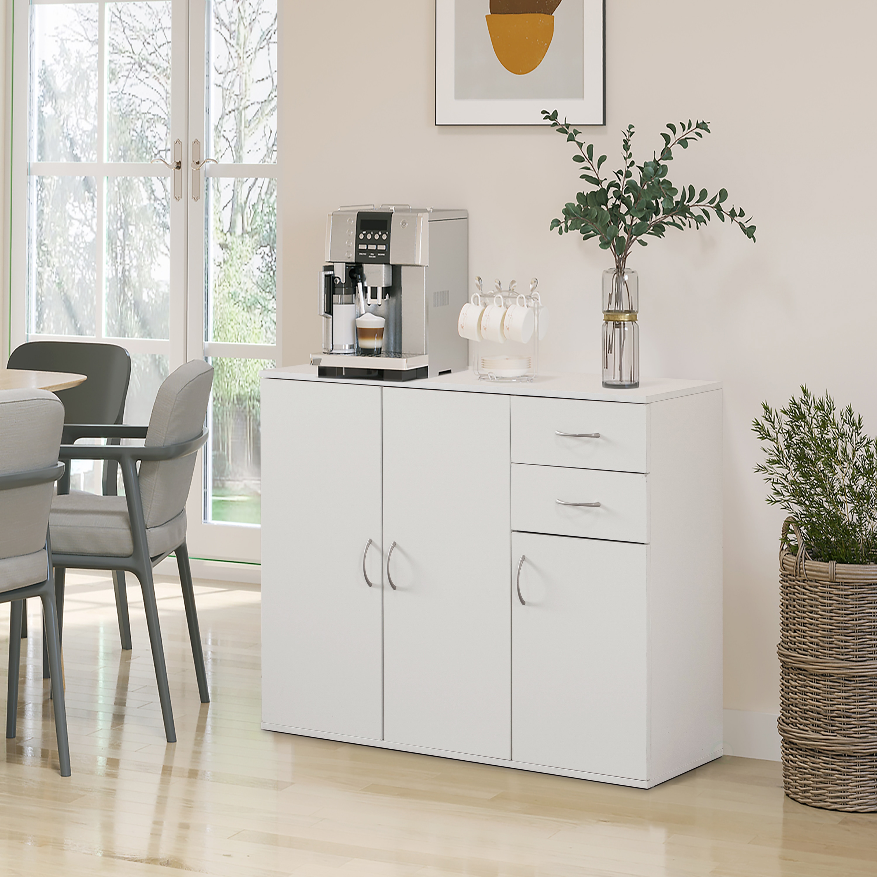 Basicwise QI004695.WT Dining-Kitchen-Storarge - View #2