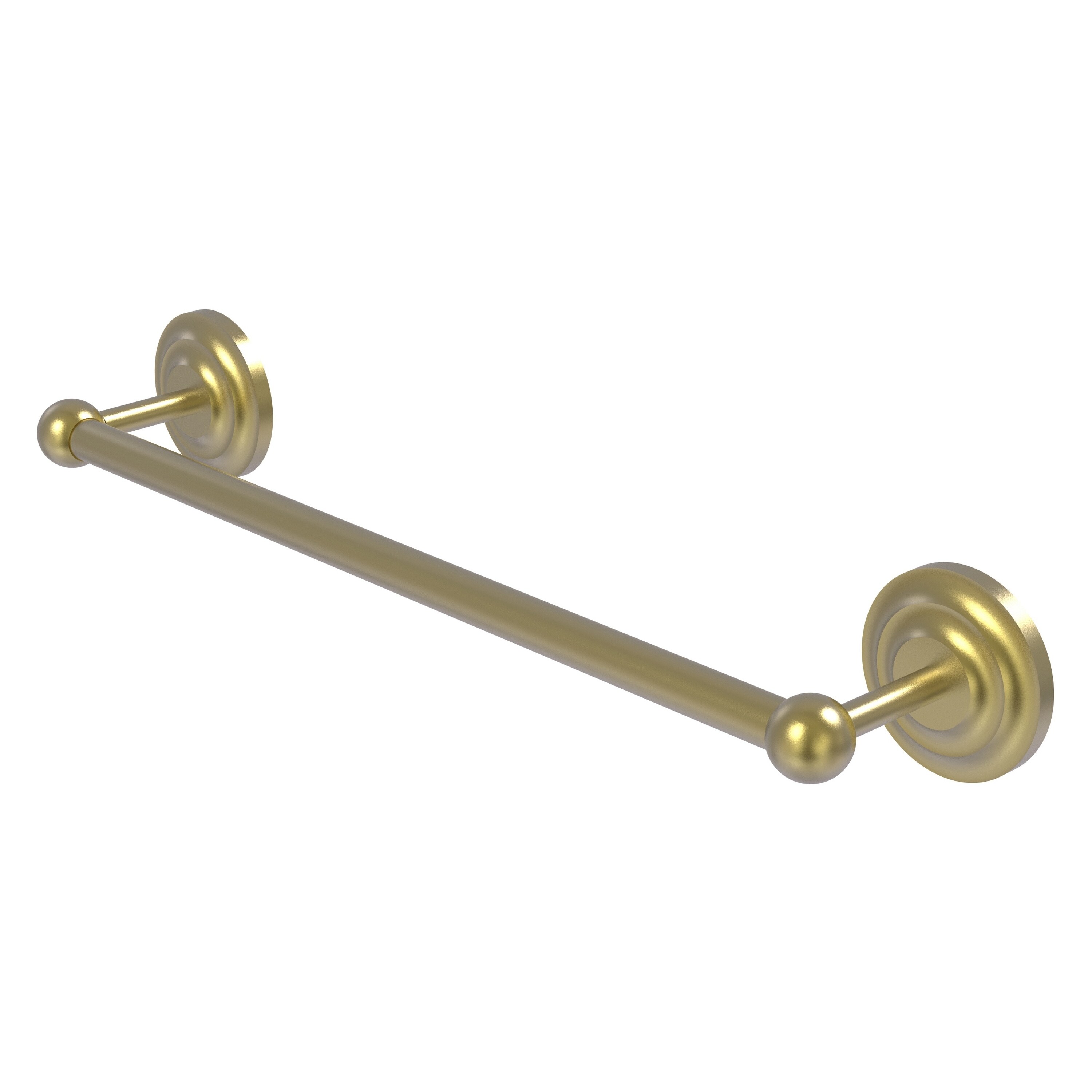 Allied Brass PQN-41/24-SBR Prestige Que New 24-in Satin Brass Wall mount Single Towel Bar