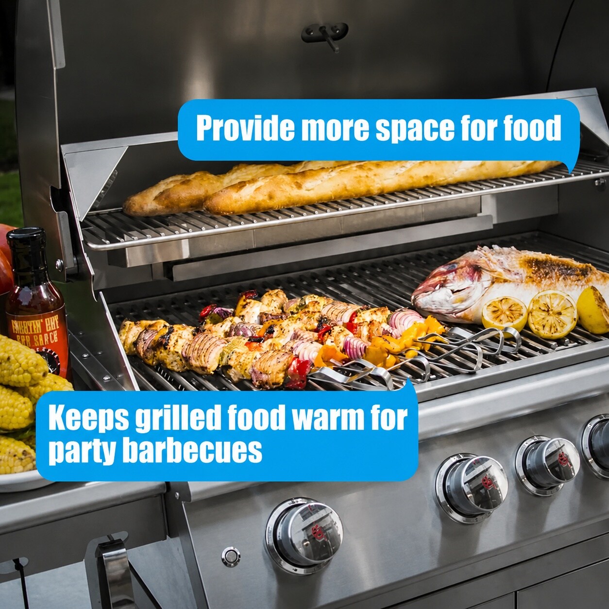 JVFCXXV LJV0712C110 Gas-Grill-Cookgrates-Warmracks - View #4