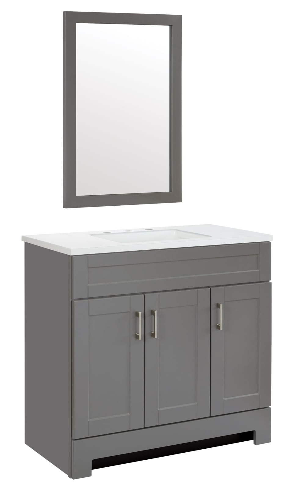 Style Selections 35-in Slate Single Sink Bathroom Vanity with