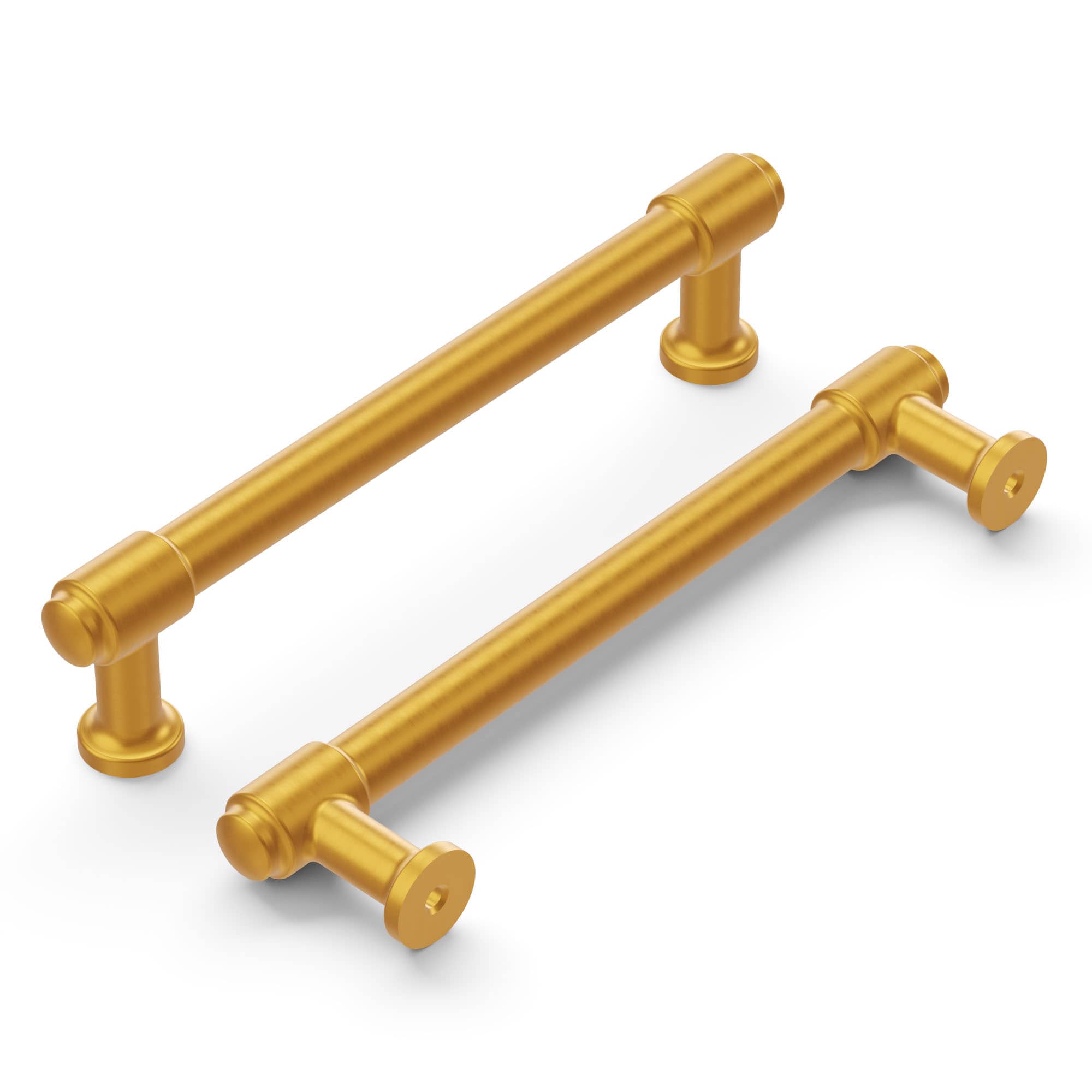 Hickory Hardware H077853BGB Piper 5-1/16-in , 128mm Center to Center Brushed Golden Brass Cylindrical Bar