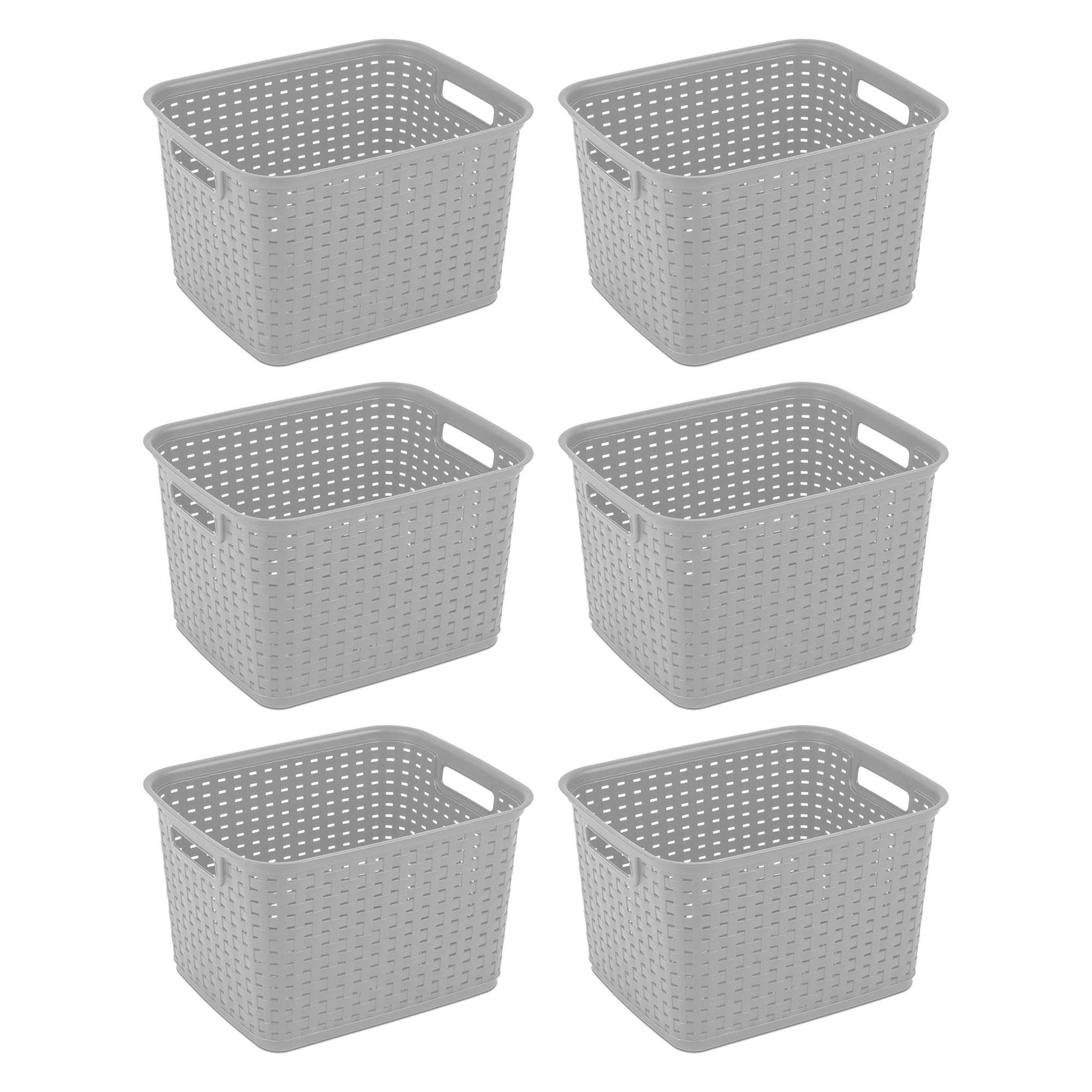 Sterilite Corporation 12.25-in W x 9.375-in H x 15-in D Cement Plastic  Basket at