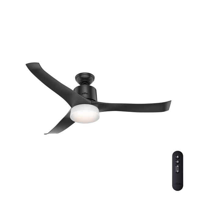 Hunter Symphony 54 In Matte Black Led, How To Connect Remote Ceiling Fan