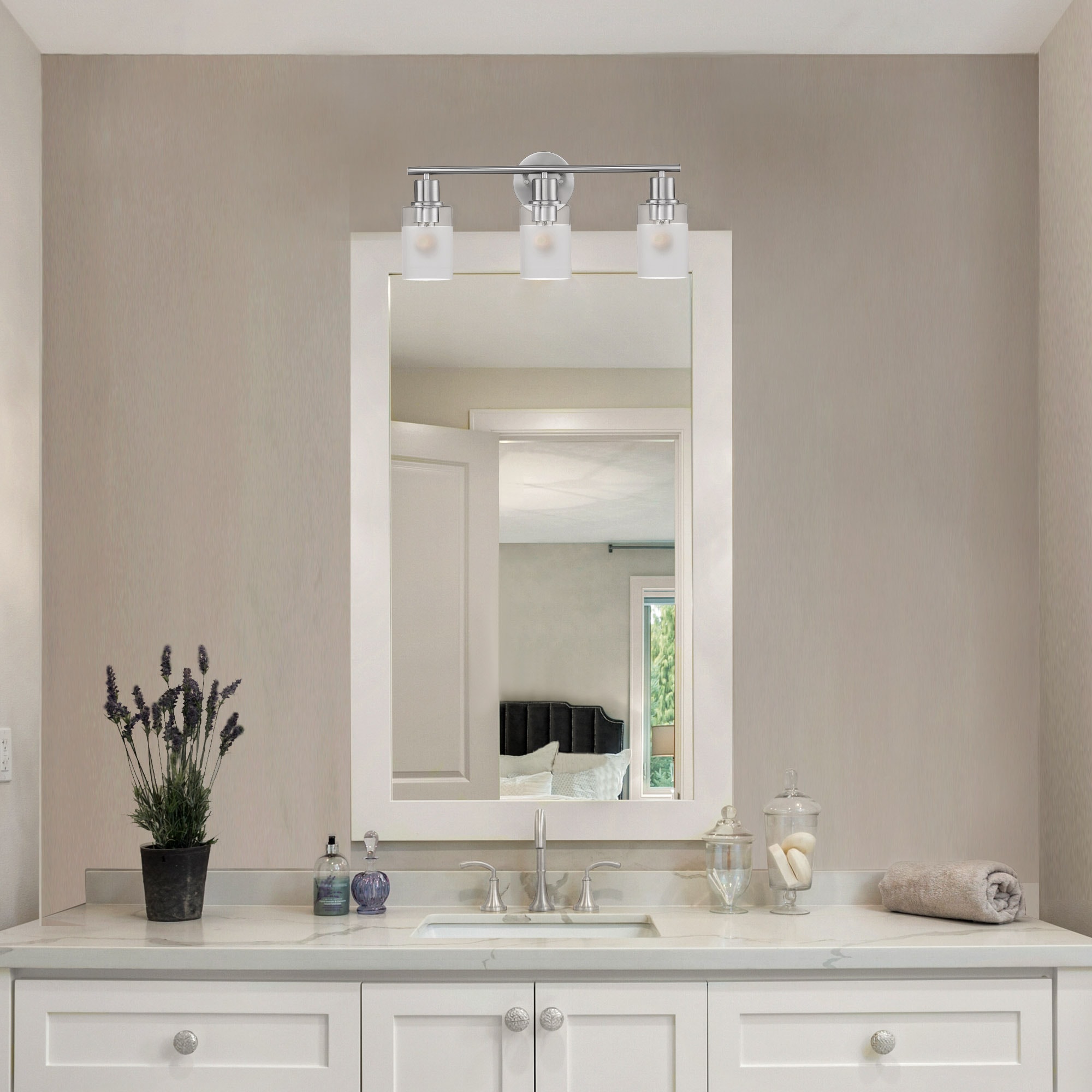 Designers Fountain D236M-3B-BN Cedar Lane 22-in 3 -Light Brushed Nickel Modern/contemporary Vanity light bar