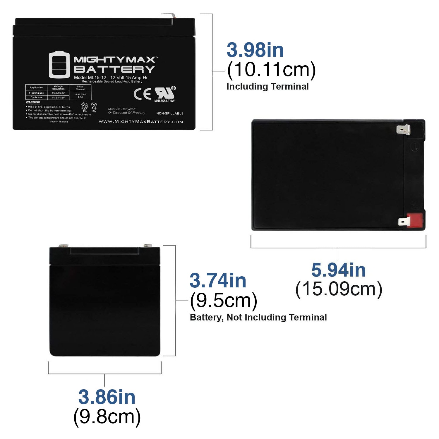 Mighty Max Battery MAX3831244 Device-Replacement-Batteries - View #3