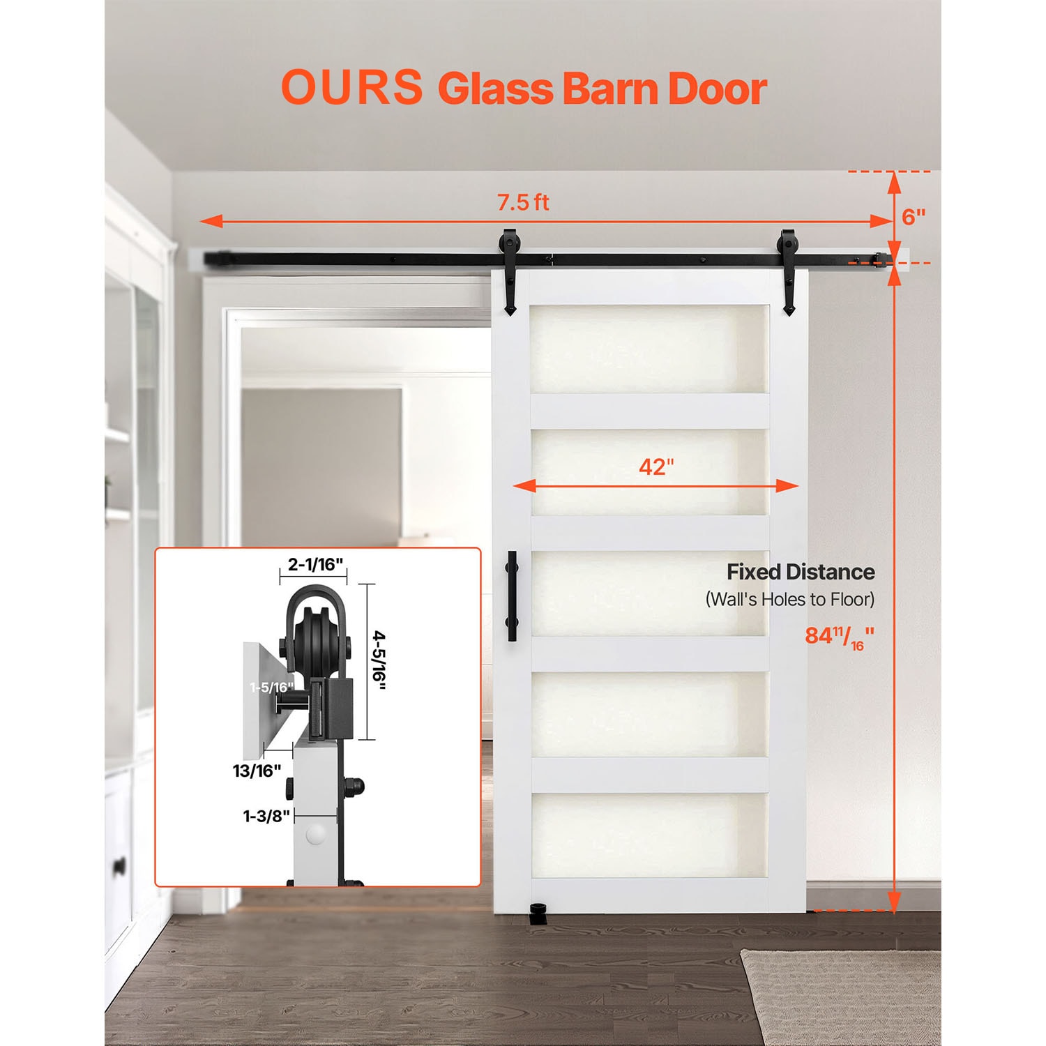 VEVOR SCGCMFHBBLMT08170V0 Barn-Doors - View #2