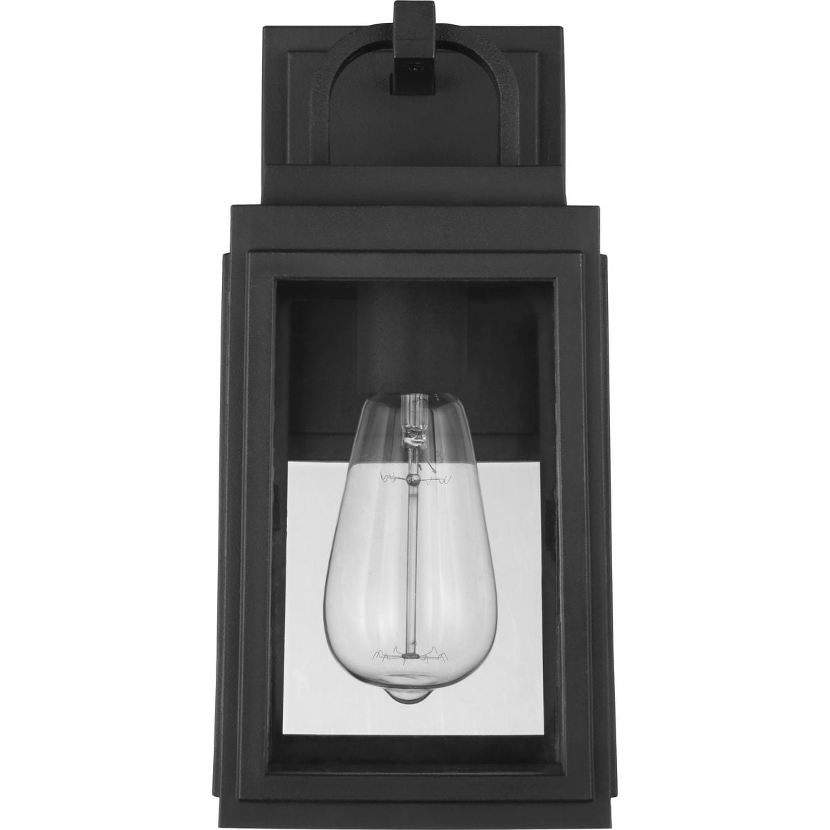 Grandbury Black Bronze Outdoor Wall Lantern with Clear Glass