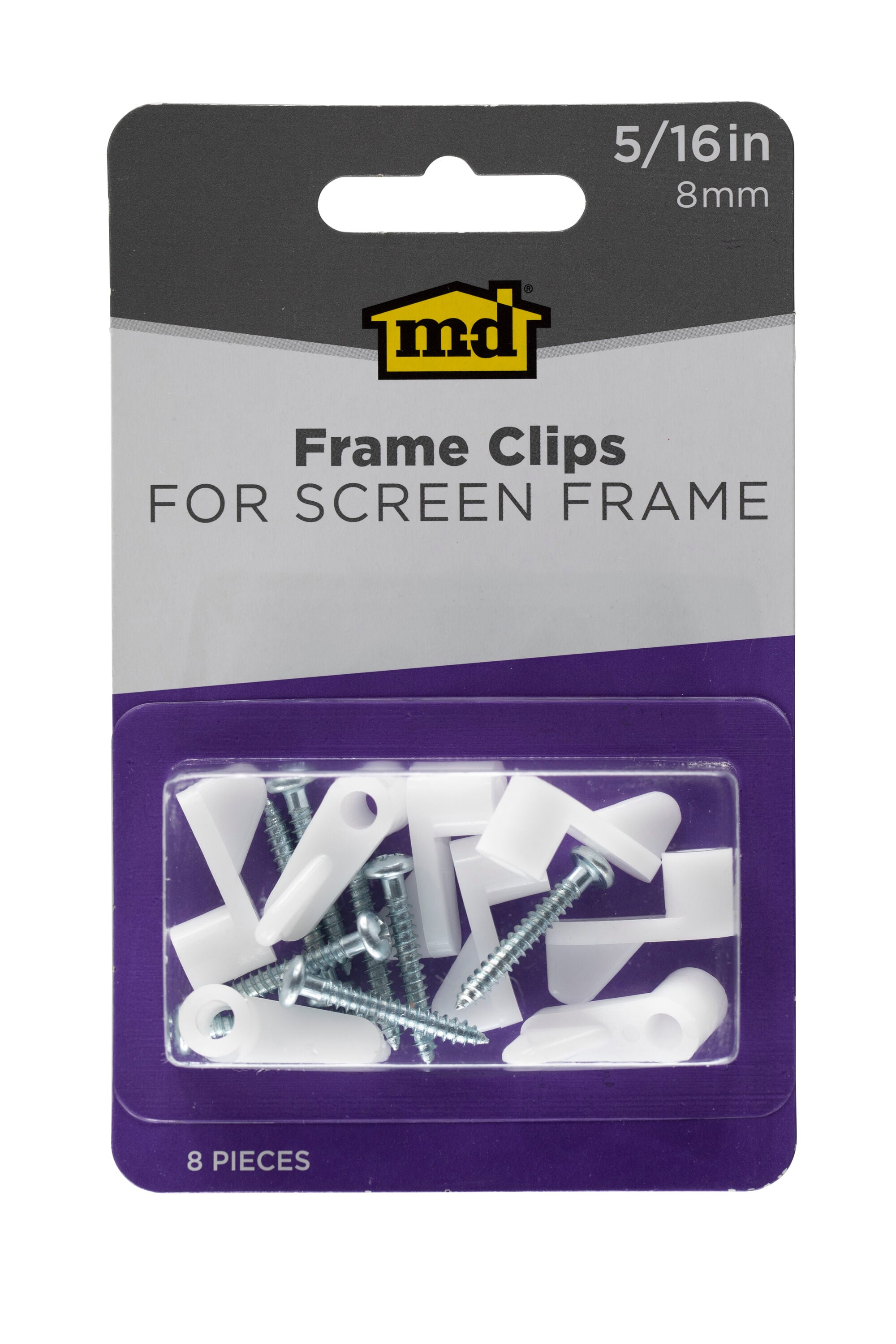 Picture Frame Backing Clips Black 5/8 with Screws Small Size 100 Pack -  Retaining Clips For