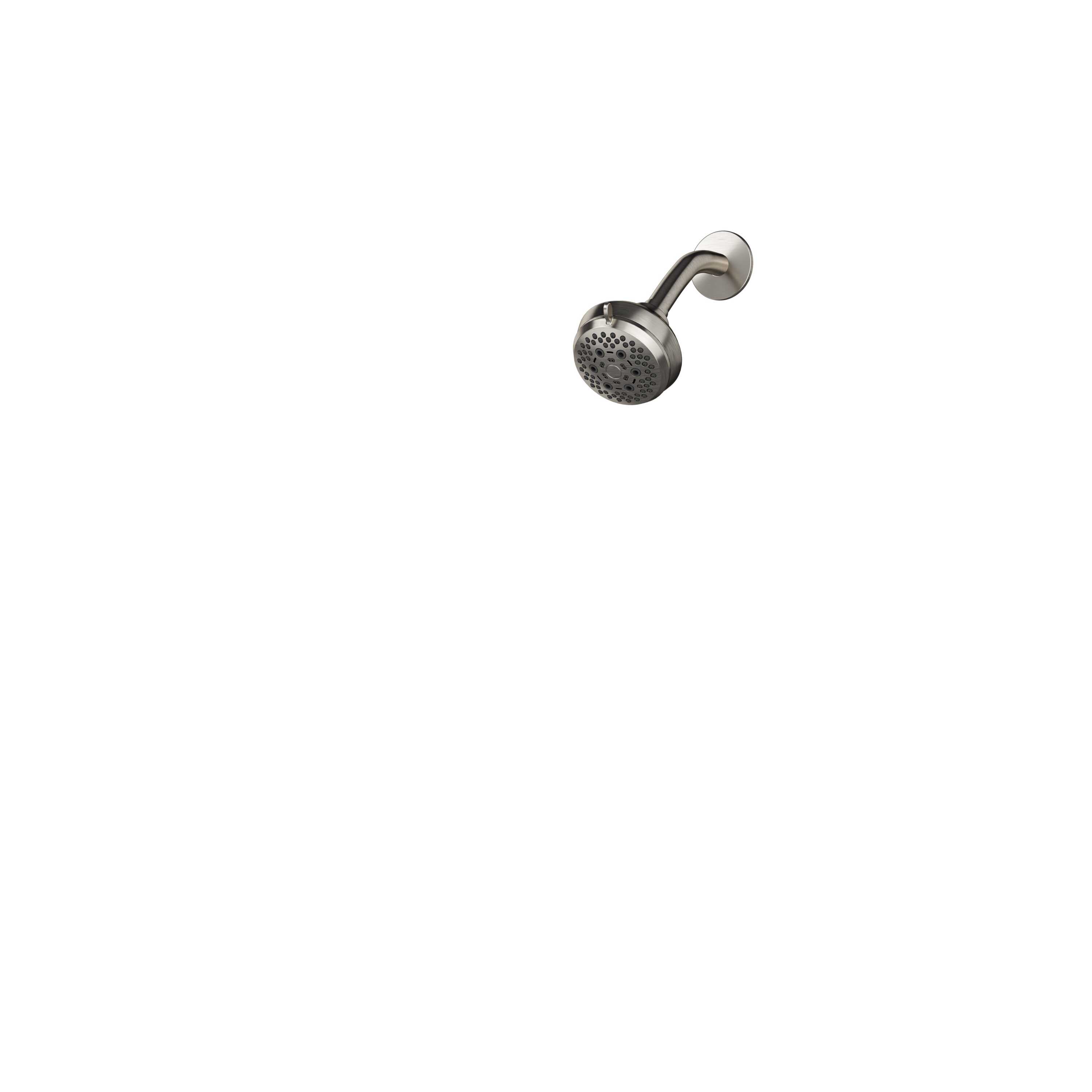 Jacuzzi ST05826 6.0 -Spray Brushed Nickel 3.63-in Round Dual/Combo Shower Head 1.8 GPM