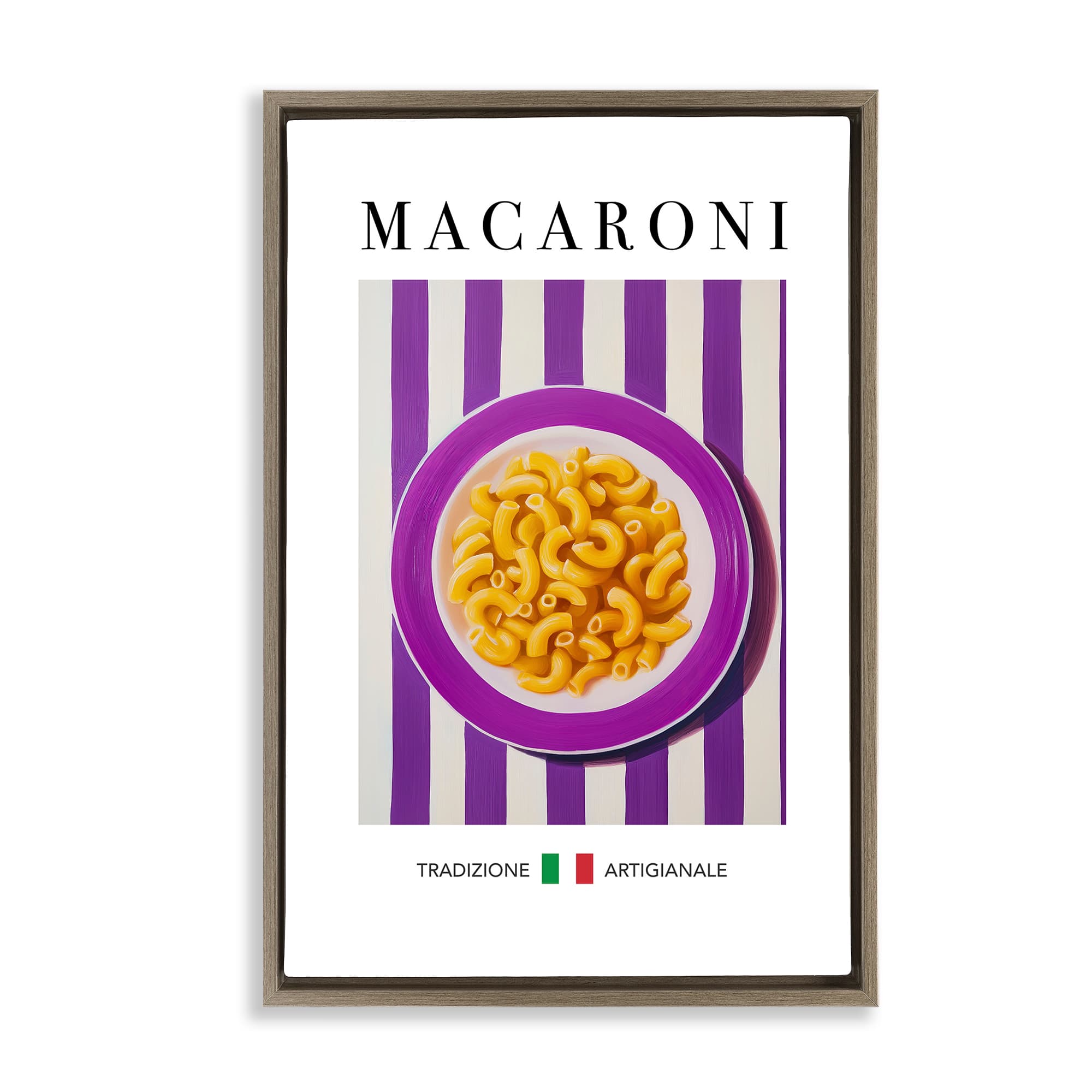 Stupell Industries BT-221-FFE-20X30 Traditional Macaroni Pasta Floating Frame design by Andreas Magnusson