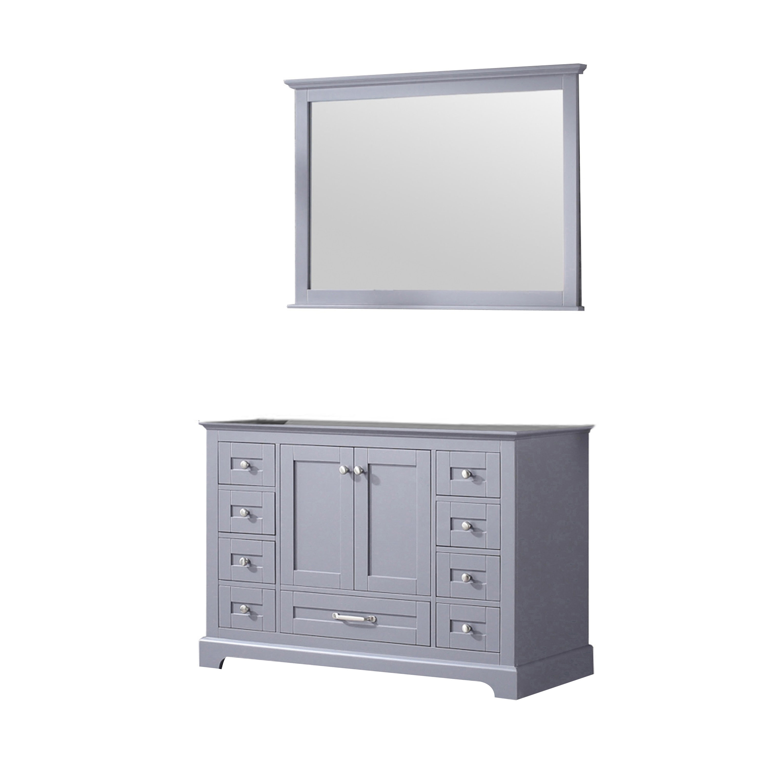 Lexora Dukes 48-in Dark Gray Bathroom Vanity Base Cabinet without Top ...