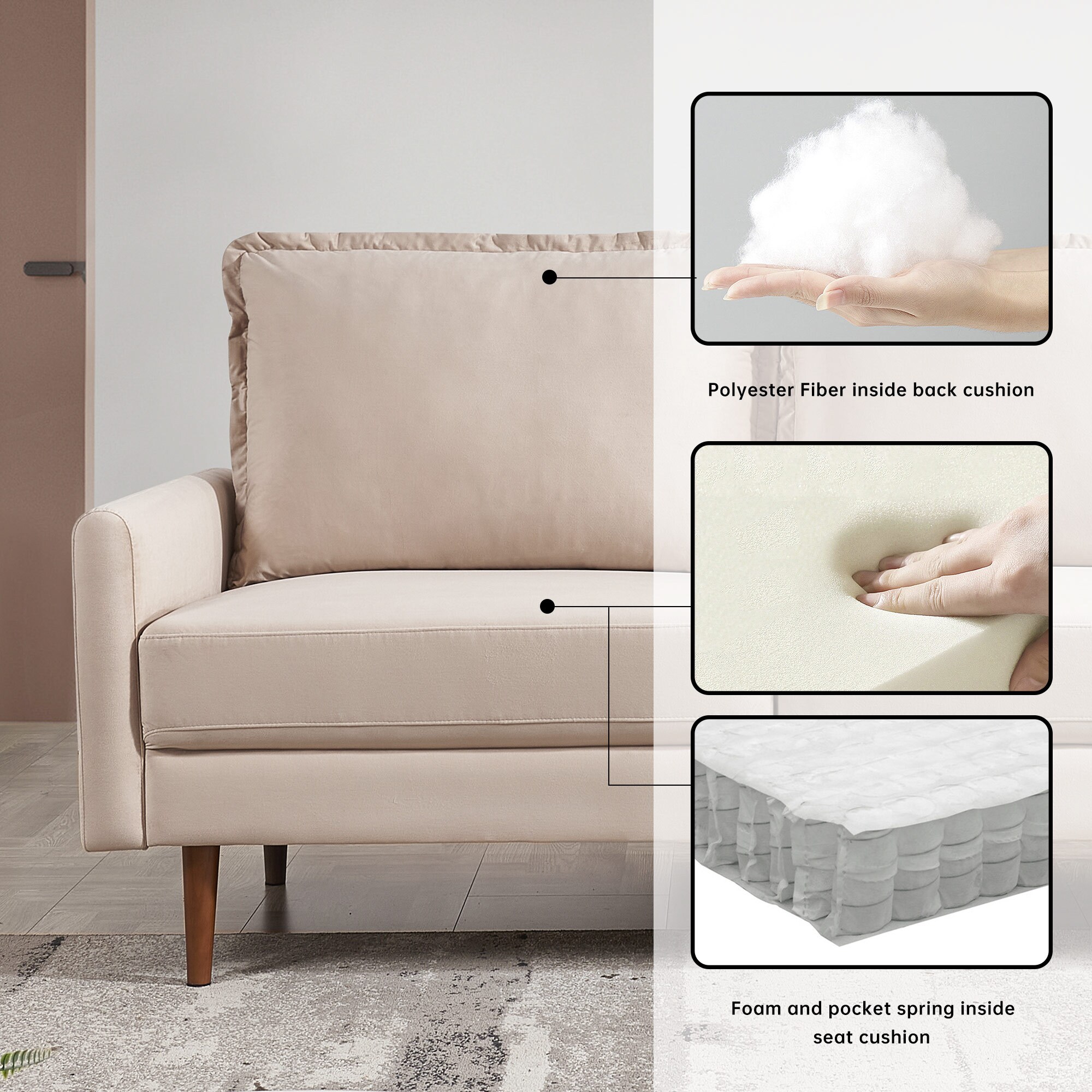 A Furniture Classics SS2860V-BG3S Sofas-Loveseats - View #4