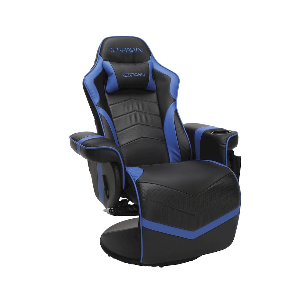 RESPAWN RSP-900-BLU Reclining Gaming Chair with Footrest Gaming Chair Recliner Blue