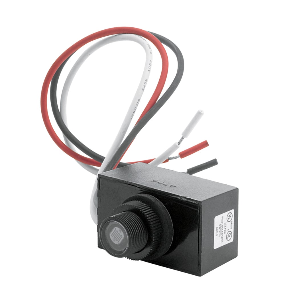 Trinity Lighting 6780-01B 60-Degree Black Wire-in Light Sensor