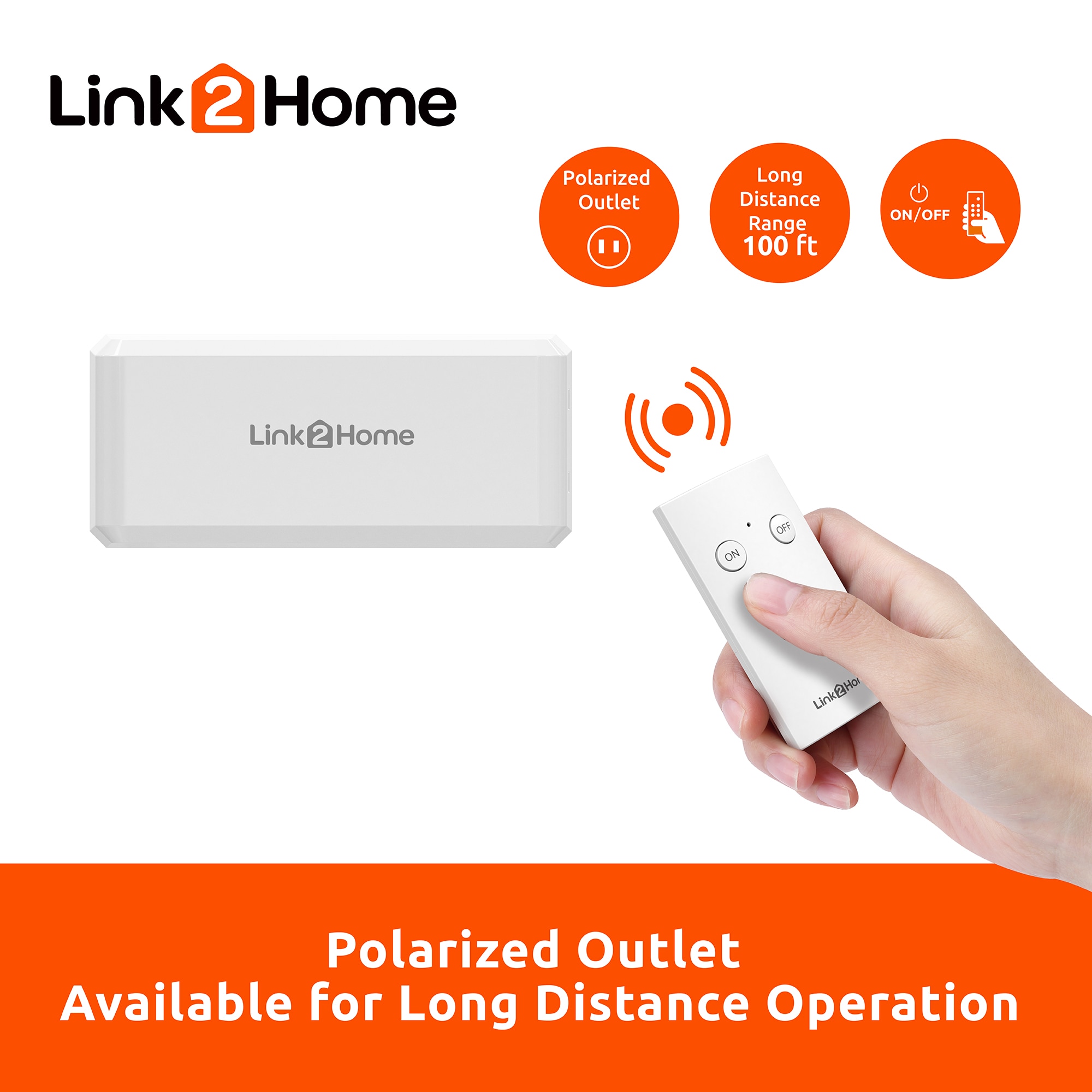 Link2Home Outdoor Weatherproof Wireless Remote Control Double