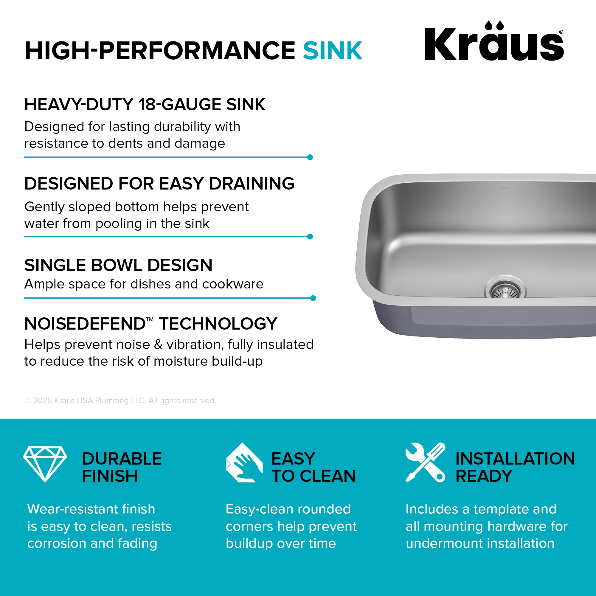 Kraus KBU14 Kitchen-Sinks - View #12